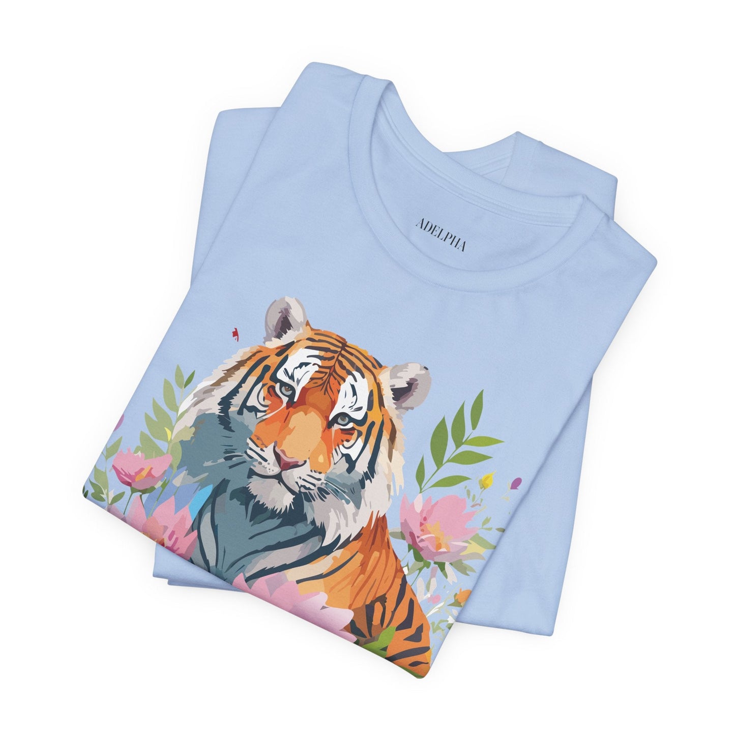 Tiger Graphic Tee Unisex Shirt By Adelpha Vintage Inspired Artwork Short Sleeve