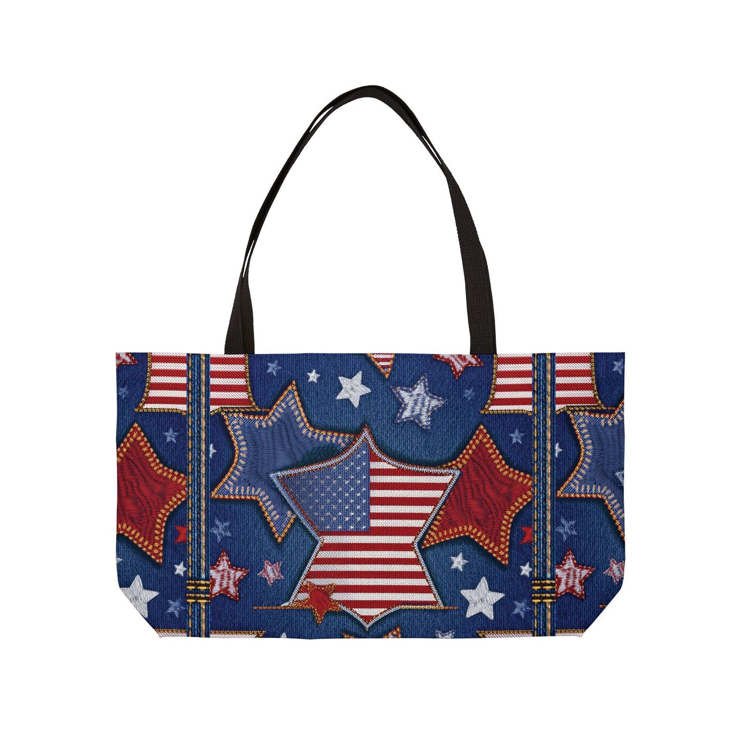 4th of July Denim Color Imitation Print Unisex  Yoga Bag  Spun Poly 24x13 Canvas Bag 58