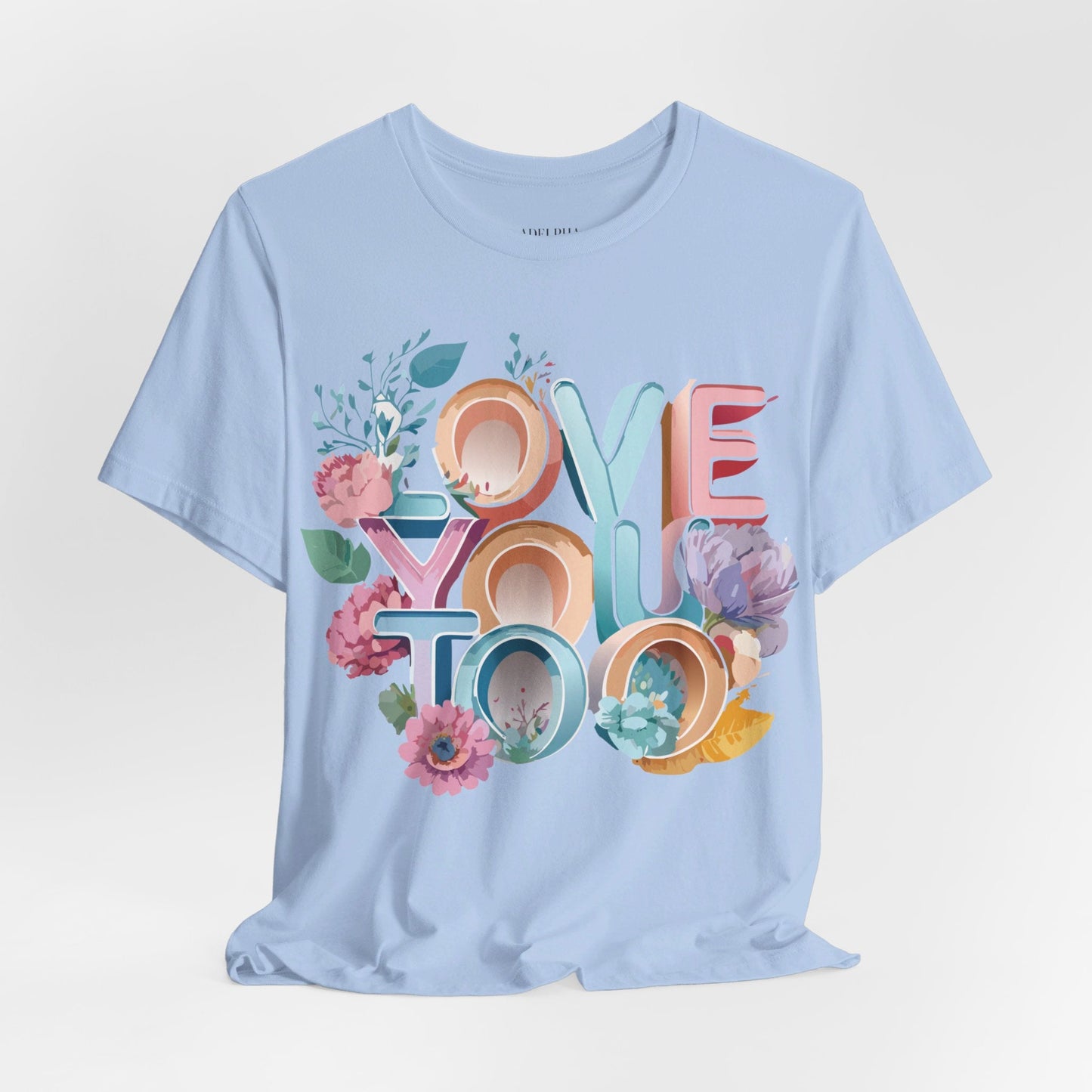 Valentine Day Graphic Unisex 100 Cotton Vintage Artwork with Love and Flower Design Tee 39
