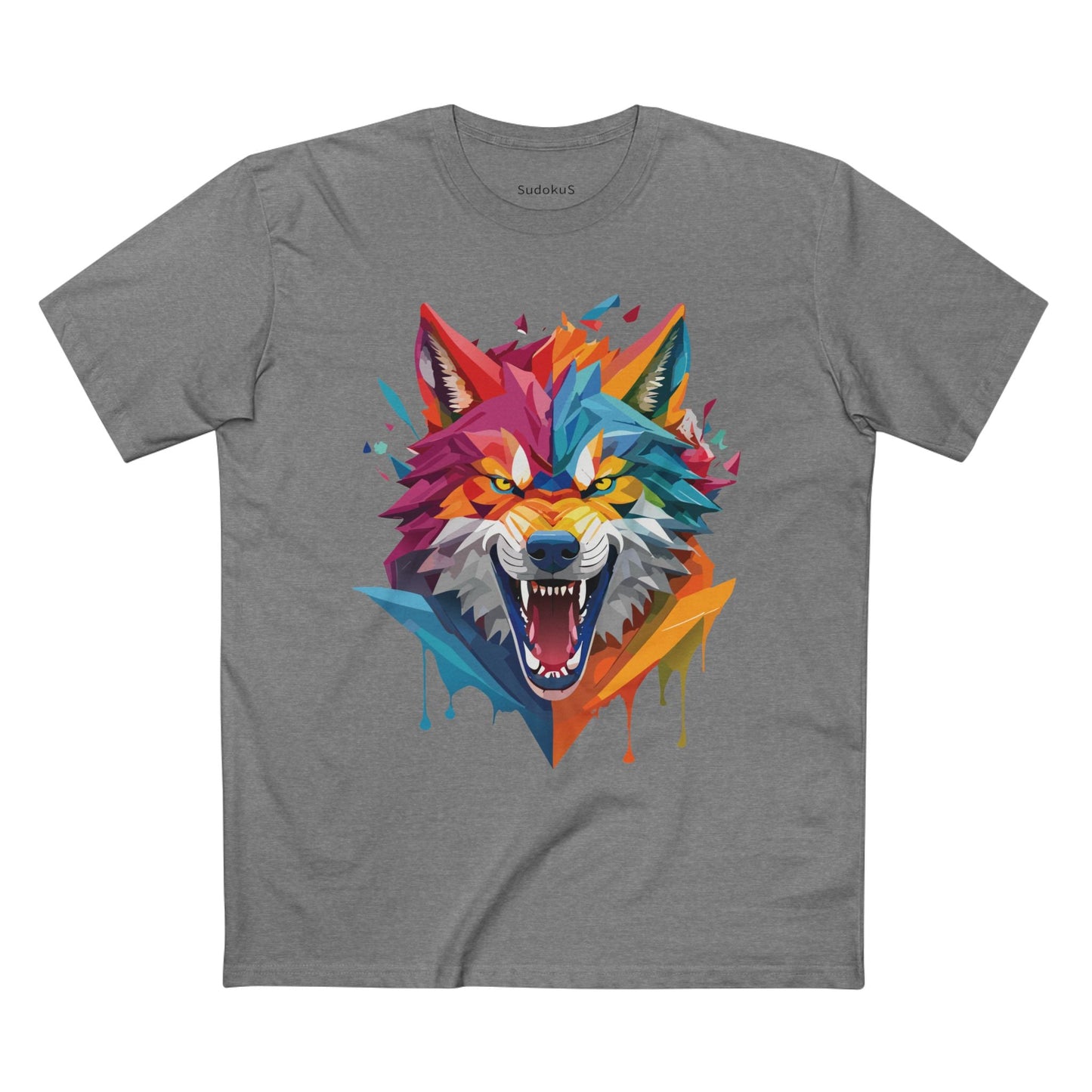 Wolf Graphic Unisex 100 Cotton Staple Tee with Animal Design Artwork 16