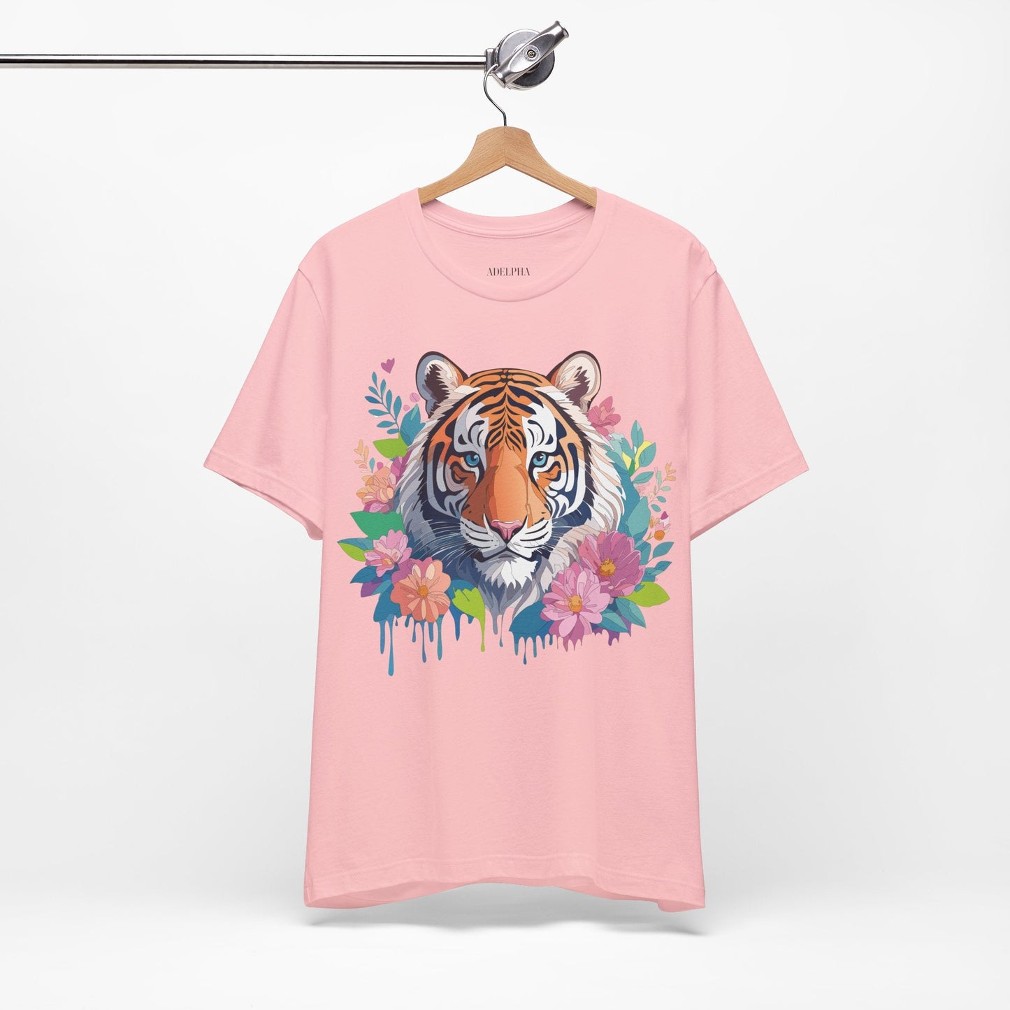 Tiger Graphic Tee Unisex Short Sleeve Shirt By Adelpha Art Design Vintage Inspired