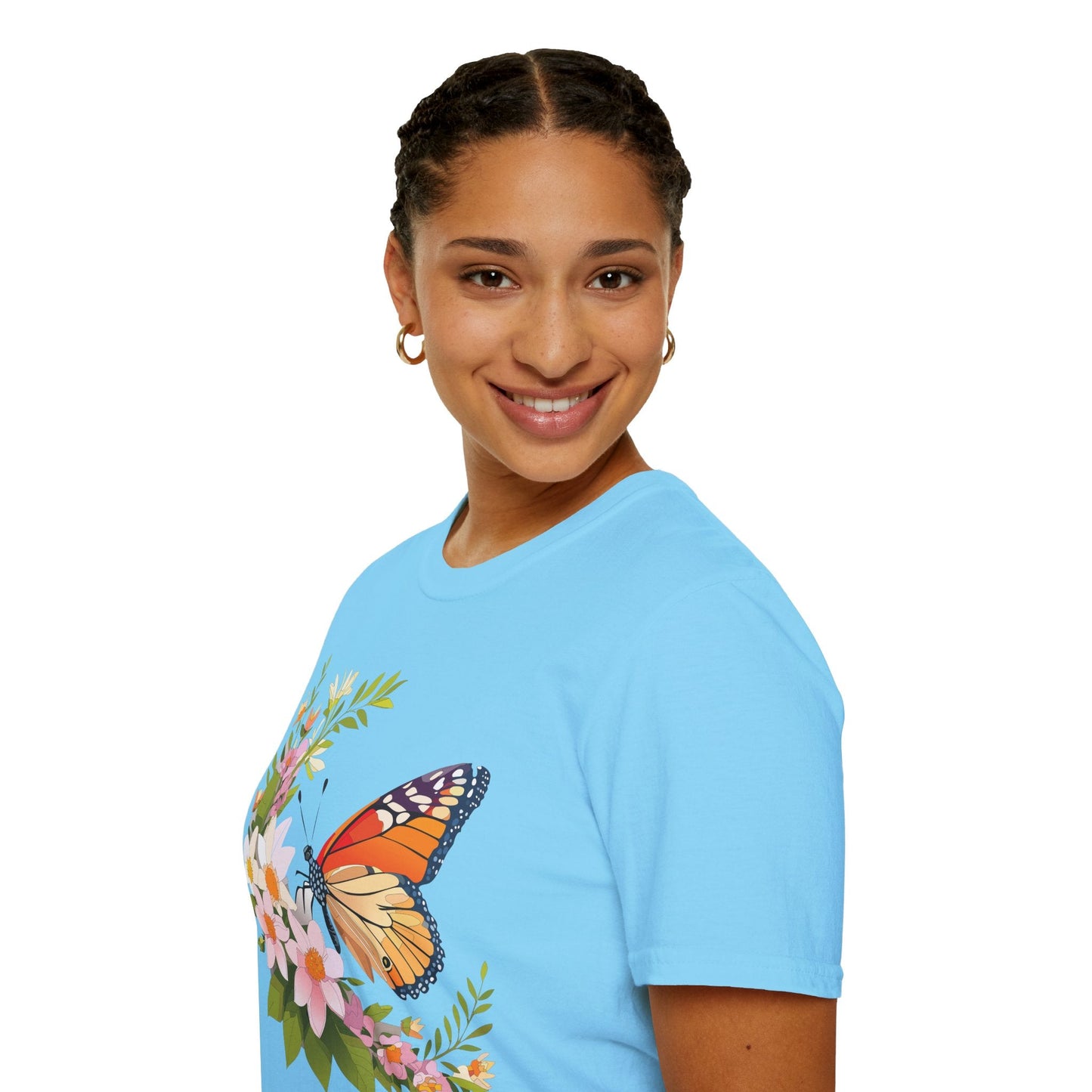 Monarch Butterfly T Shirt Unisex Softstyle Gildan 64000 100 Percent Cotton Tee Breathable