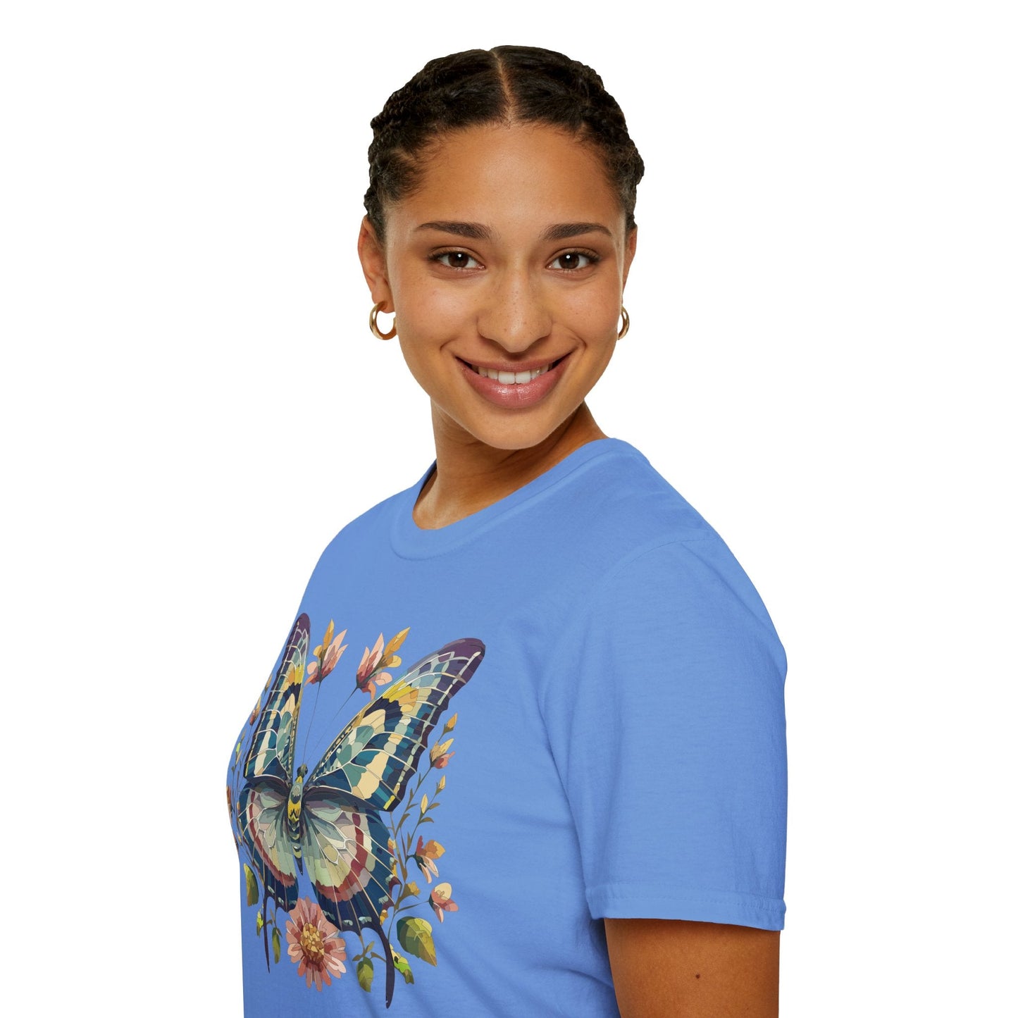 Butterfly Shirt Unisex T Shirt With Monarch Design Gildan Softstyle 64000 Ring Spun Cotton Tee