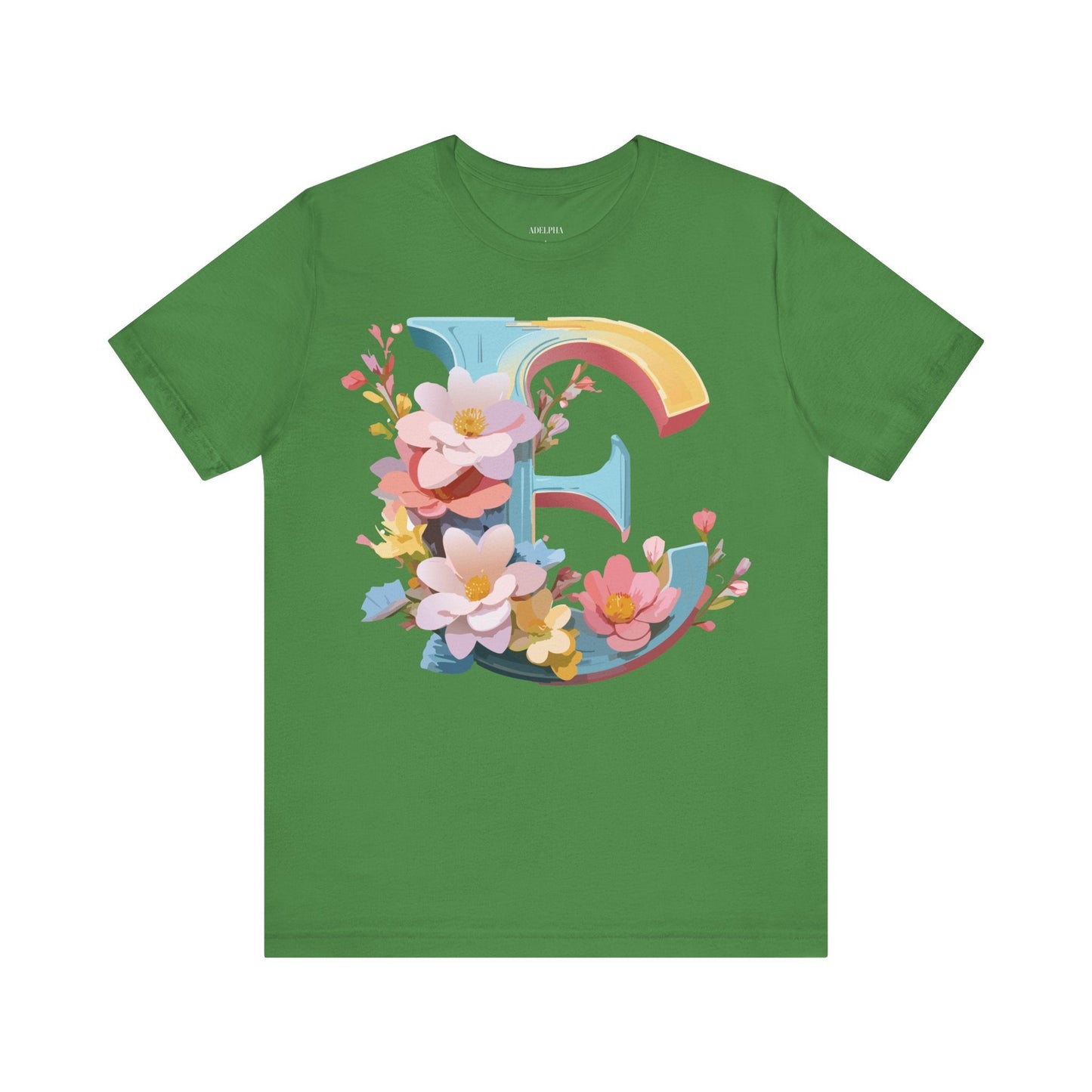 Letter E Shirt Unisex Graphic Tee By Adelpha Vintage Inspired Short Sleeve Casual