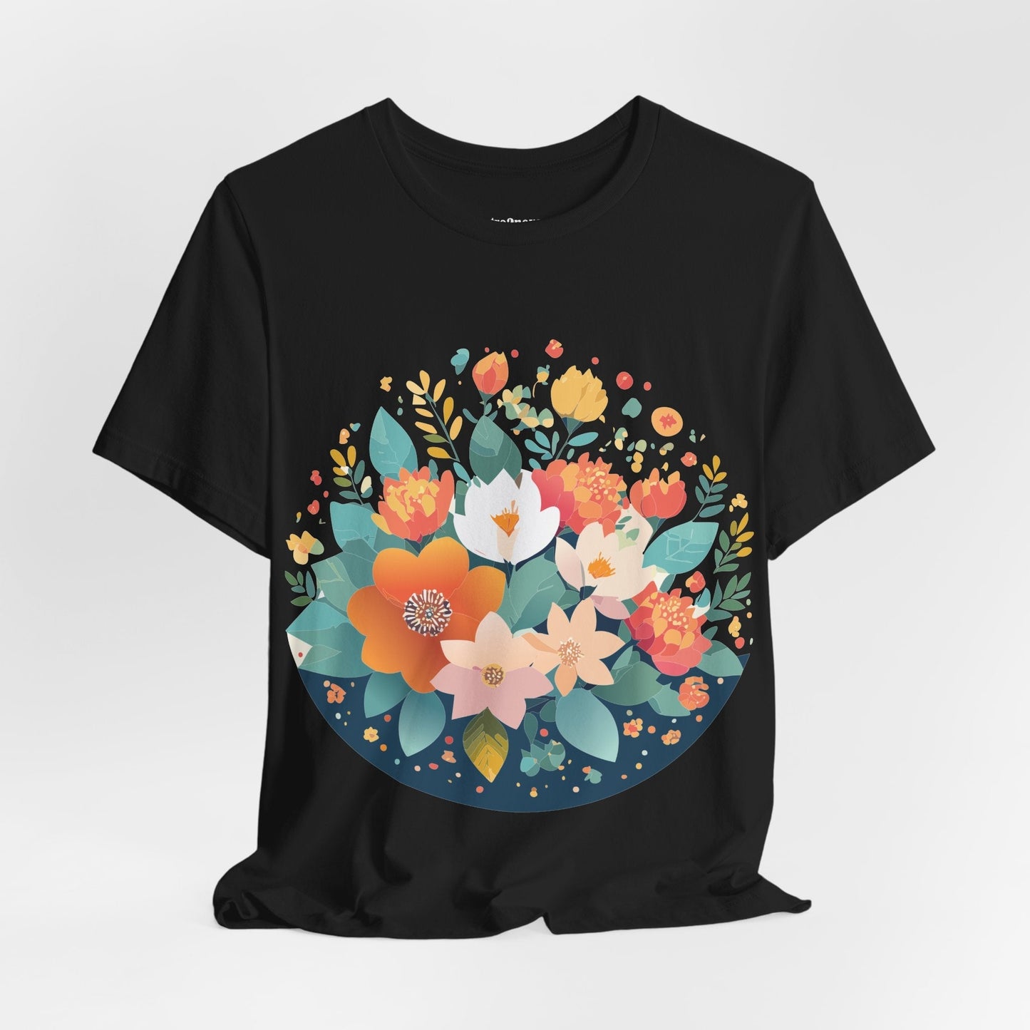 Floral Flowers Shirt Unisex Lightweight Breathable Jersey Tee Floral Pattern Short Sleeve