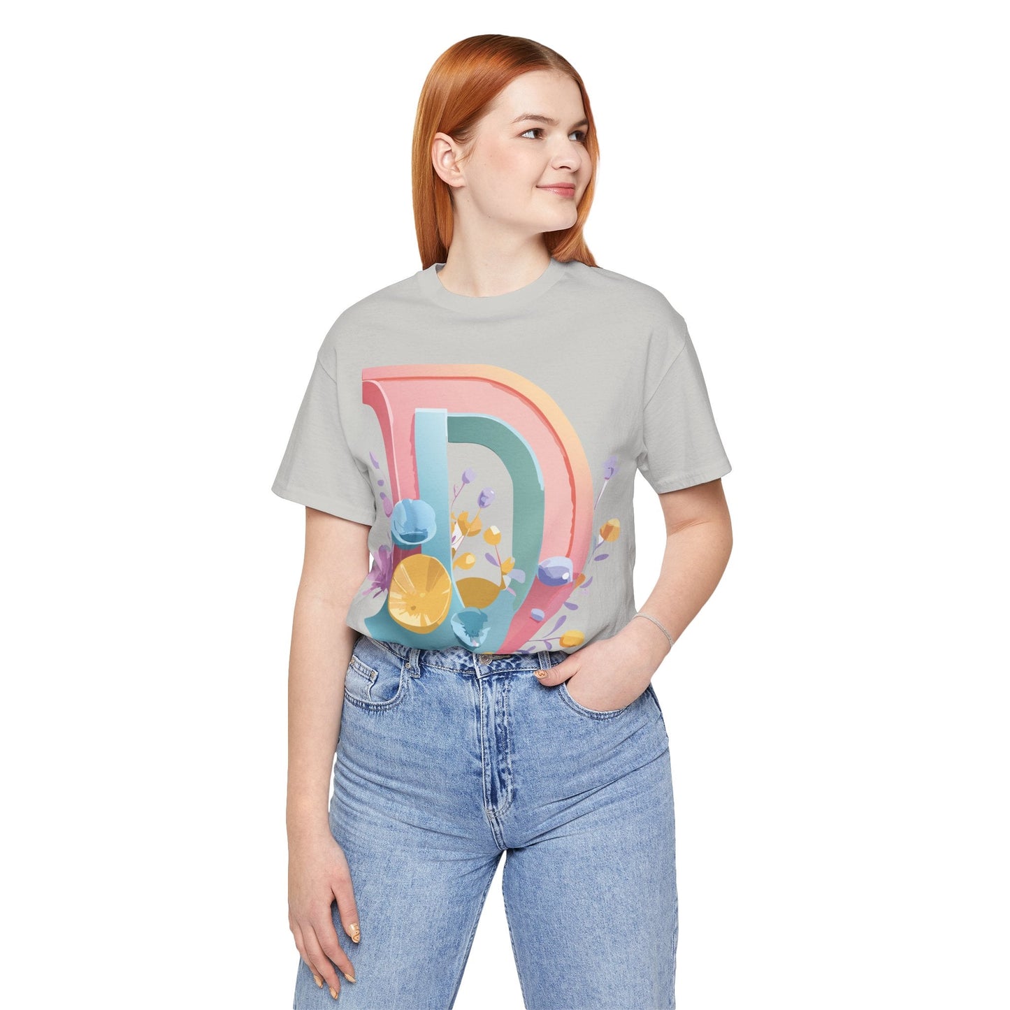Adelpha Letter D Shirt Unisex Graphic Tee Short Sleeve Vintage Inspired Art Design