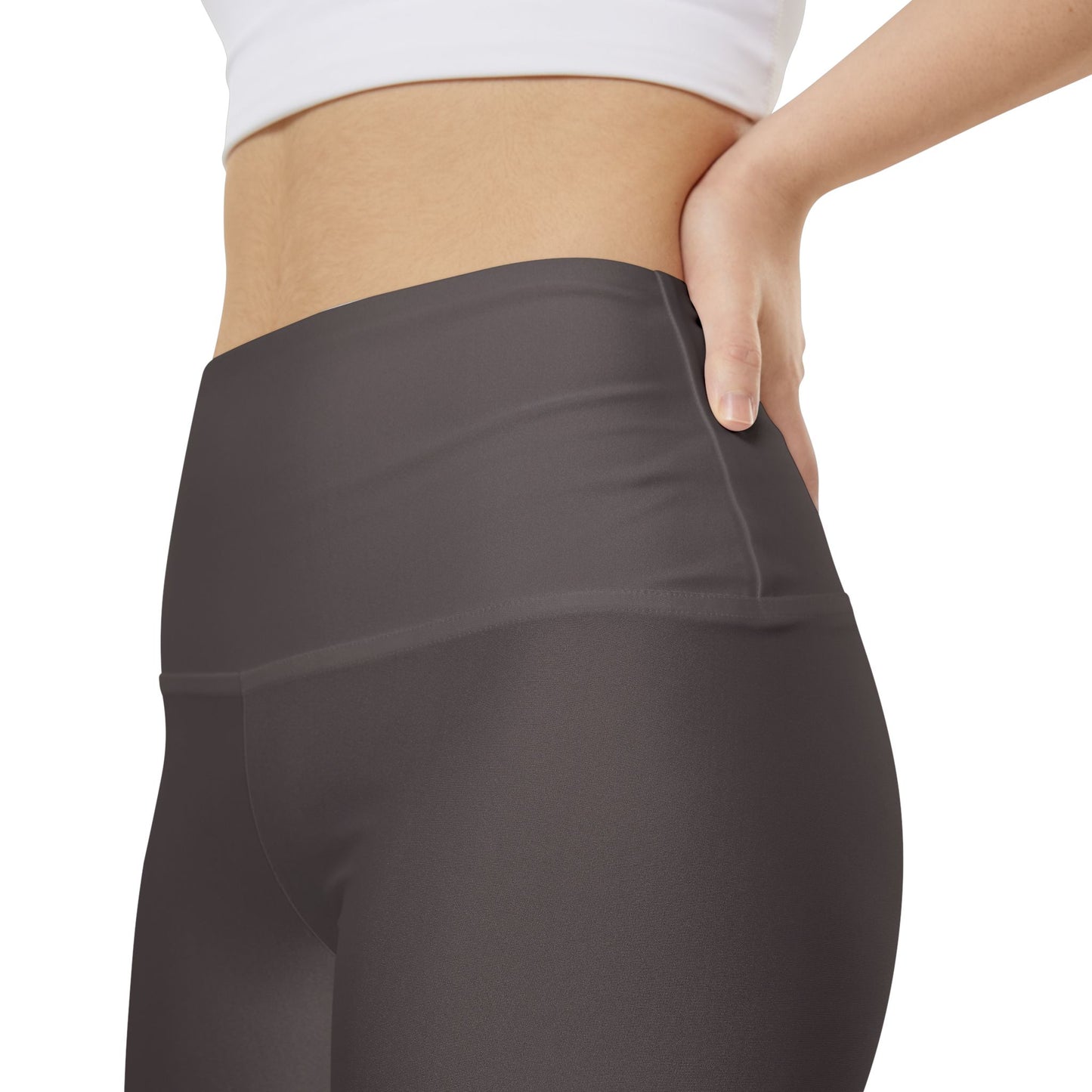 Taupe Grey Women's Workout Shorts — Solid High-Waist Biker Shorts for Exercise & Everyday Wear
