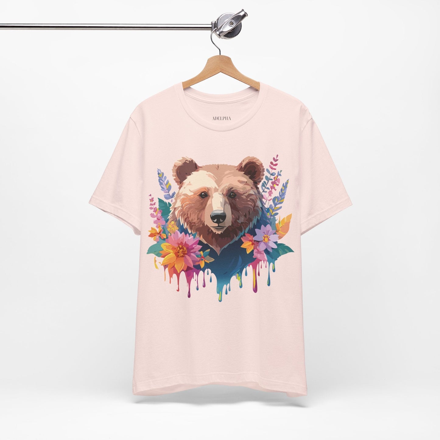 Adelpha Bear Graphic Tee Unisex Short Sleeve Vintage Inspired Art Shirt