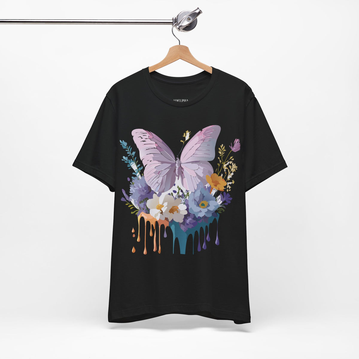 Butterfly Graphic Unisex Cotton Bella+Canvas Tee with Art Design n39