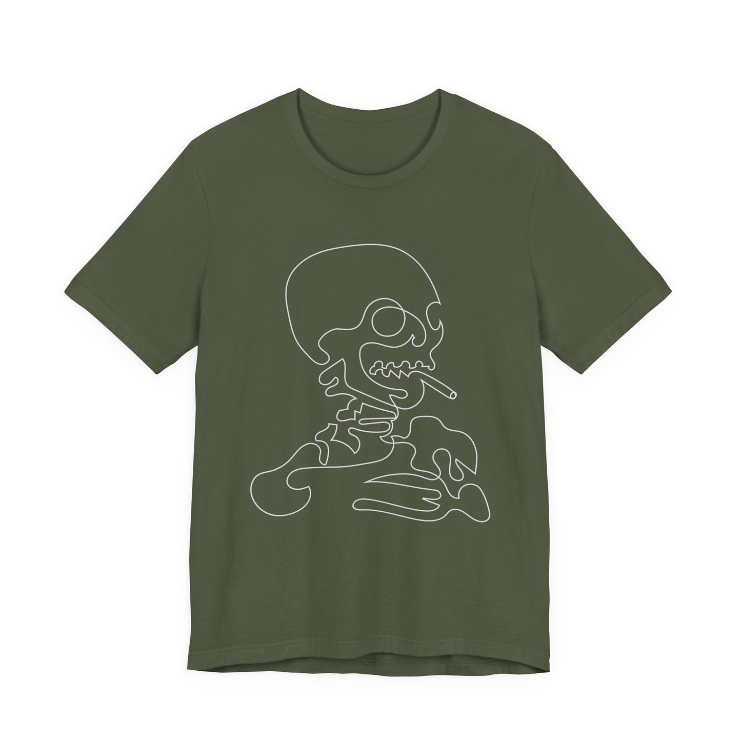 Camiseta unisex de algodón con calavera