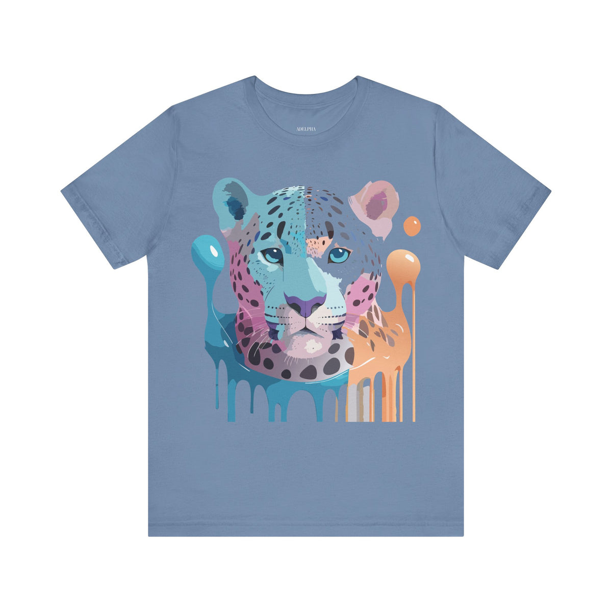 Cheetah Graphic Unisex Cotton Bella+Canvas Tee with Art Animal Design e6