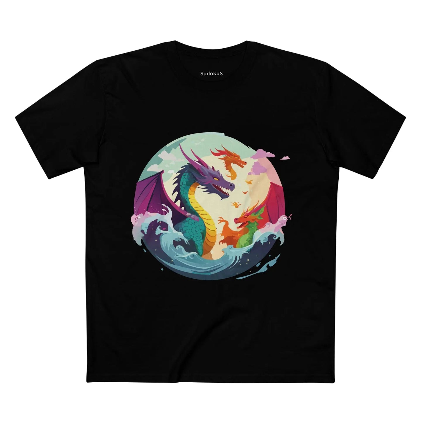 Dragon Graphic Unisex 100 Cotton Staple Tee 14