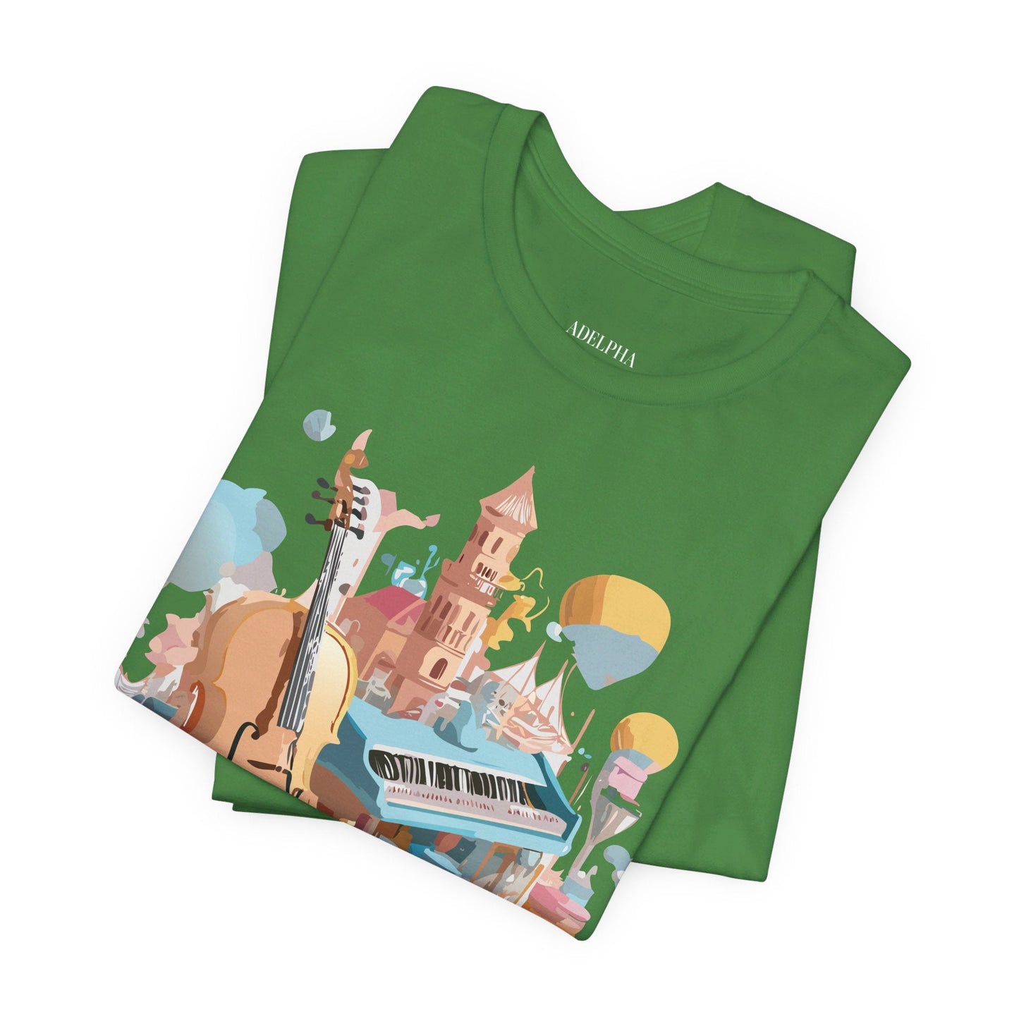 Music Graphic Tee Unisex Vintage Art Design By Adelpha Premium Short Sleeve T Shirt