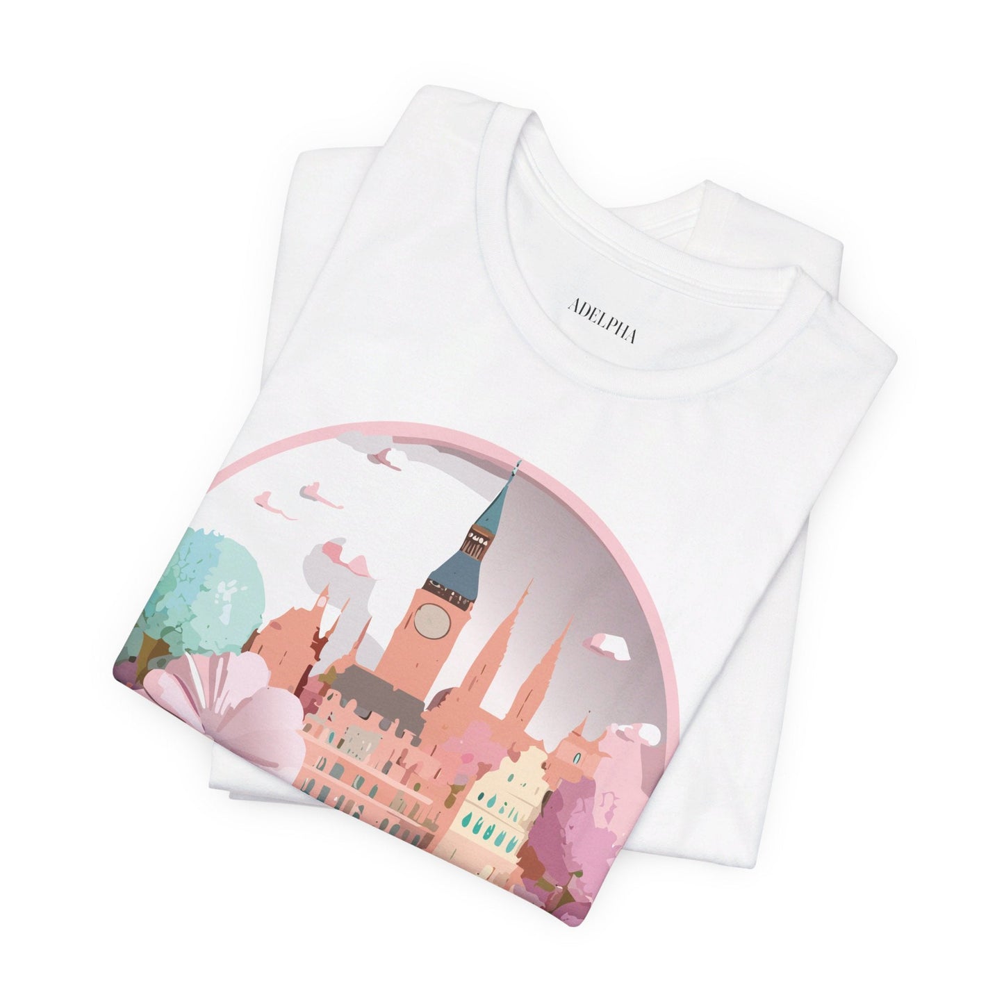 Prague Tourist Shirt Unisex Graphic Tee Featuring Vintage Inspired Art By Adelpha