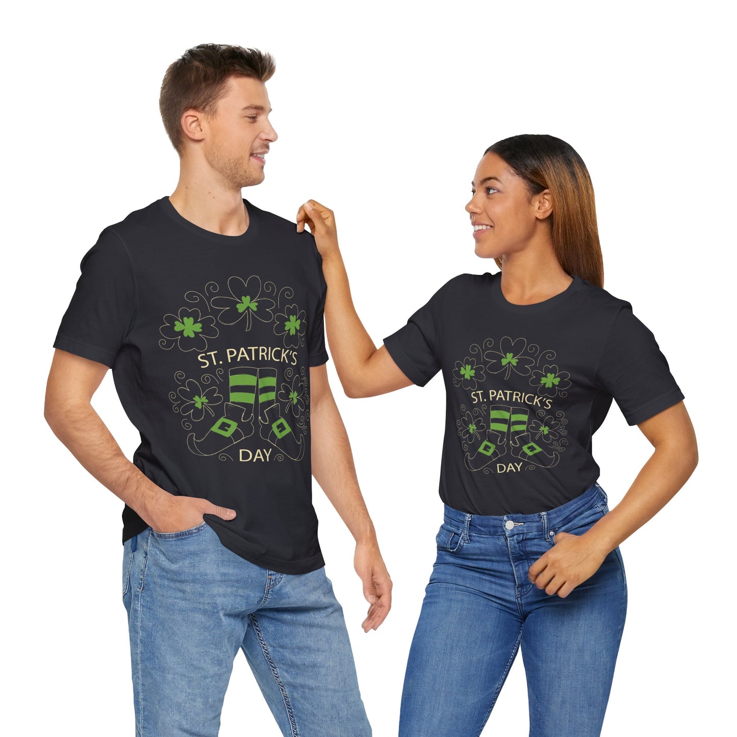 Unisex Cotton Tee Shirt with Lucky Prints