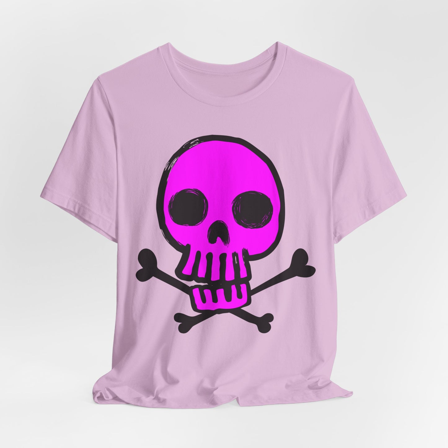 Pink Skull Graphic Design Tee, Skull Shirt, Vintage Tees, Art Design T-Shirt, Vintage Graphic Tee, Art Shirts with Skulls