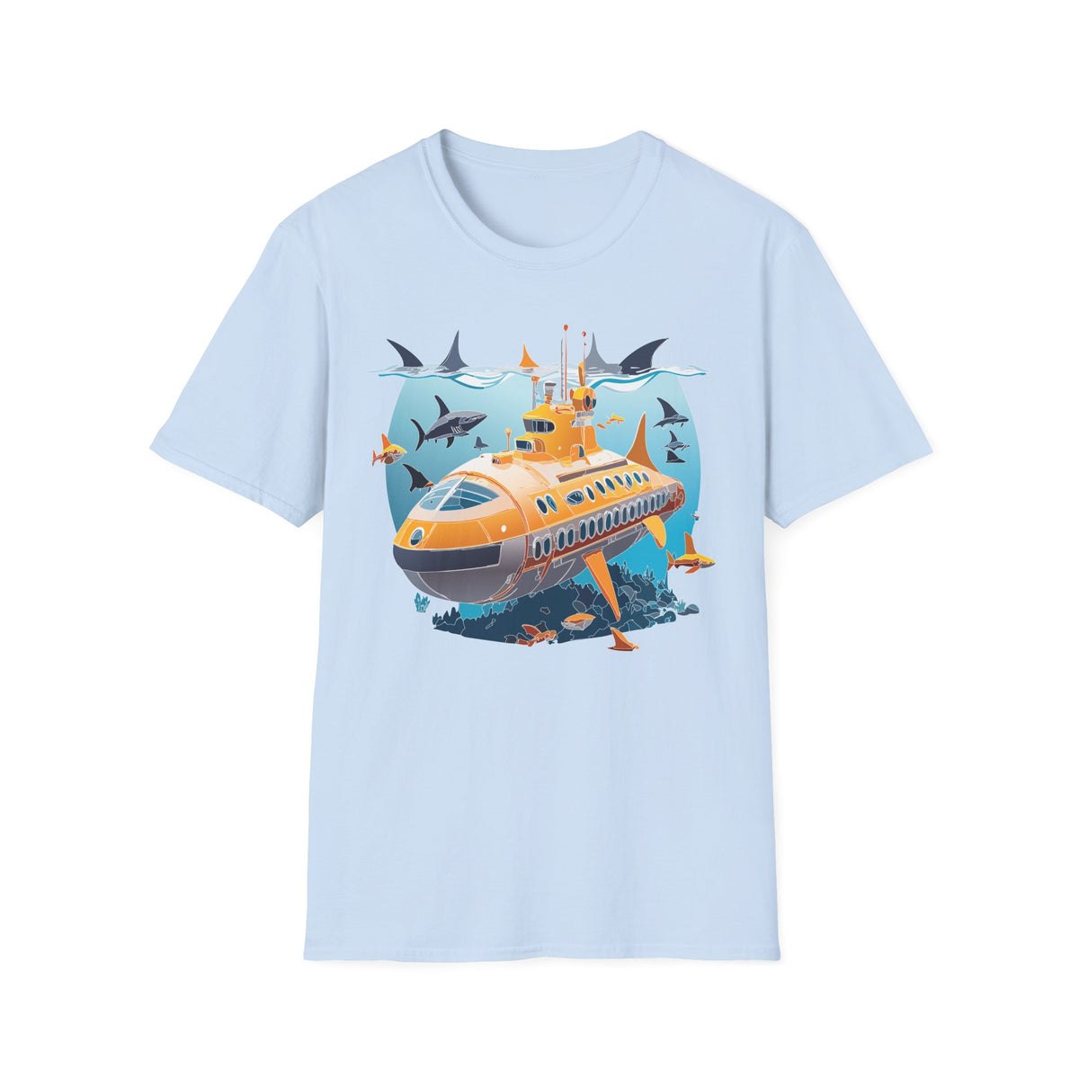 Ocean U boat Graphic Tee Gildan Unisex 100 Cotton Tee Shirt h41
