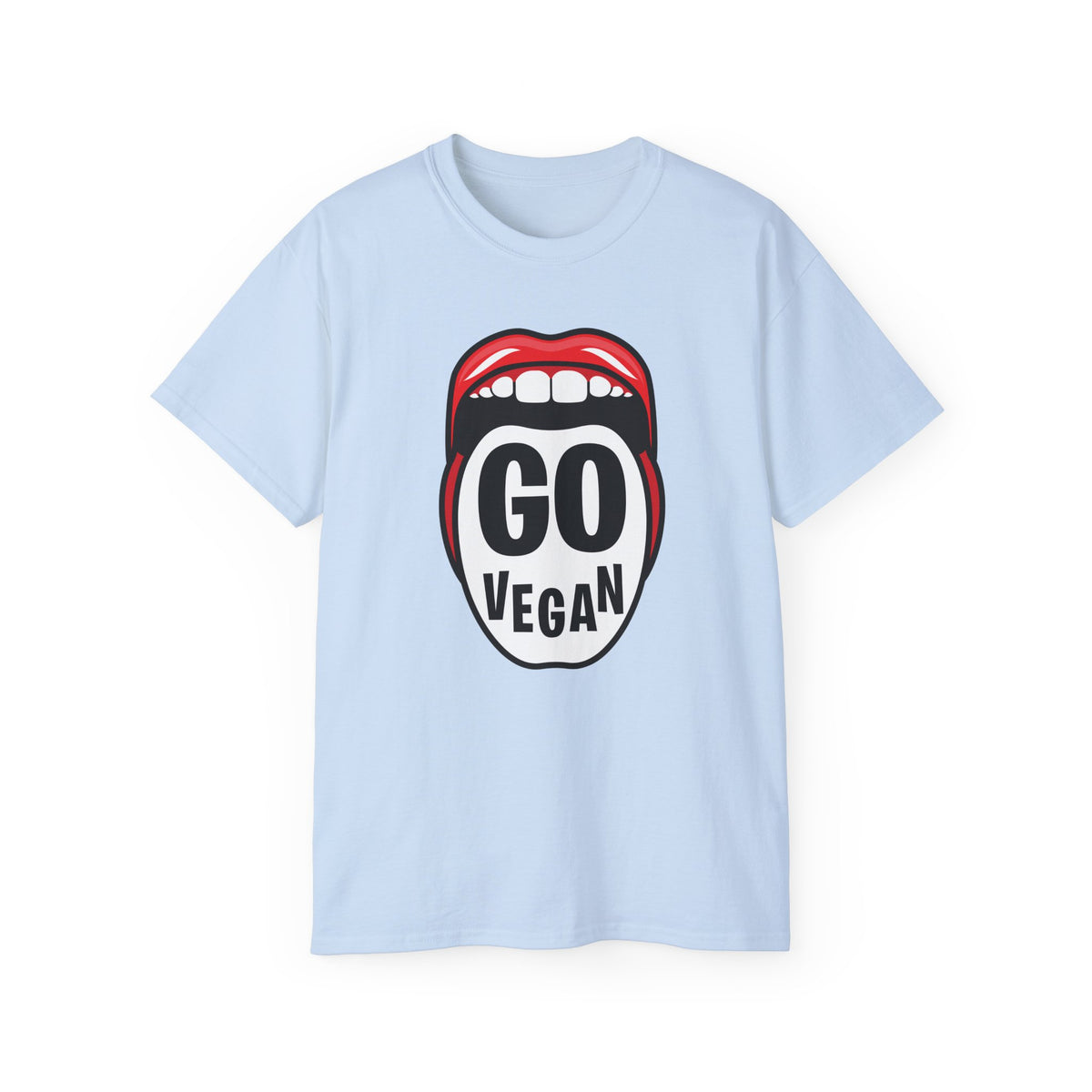 Go Vegan mouth graphic Tee | Vegan advocacy shirt