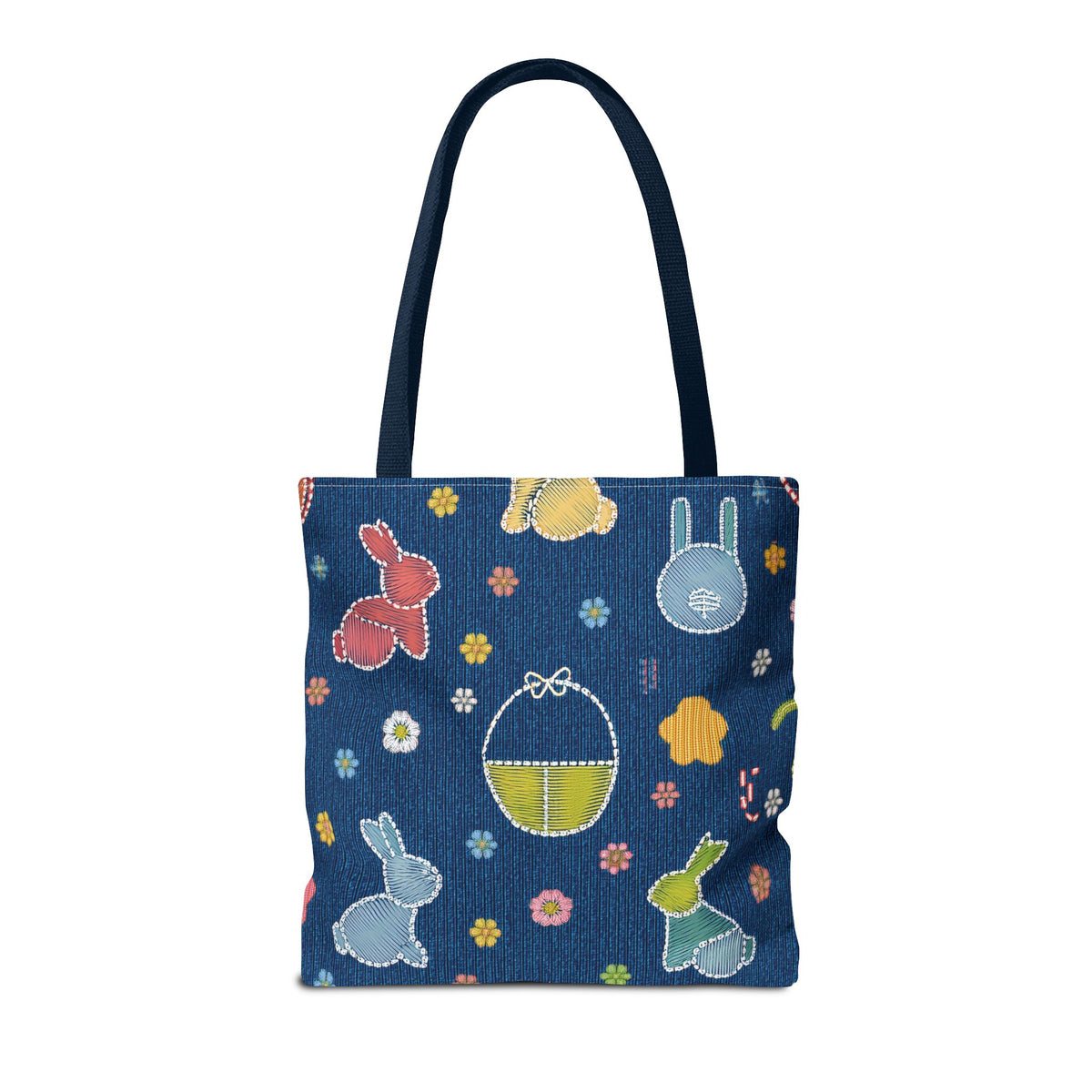 Easter Graphic Design Denim Fabric Imitation Print Unisex Canvas Bag Poly Spun 3 Sizes Tote Bag 204-8