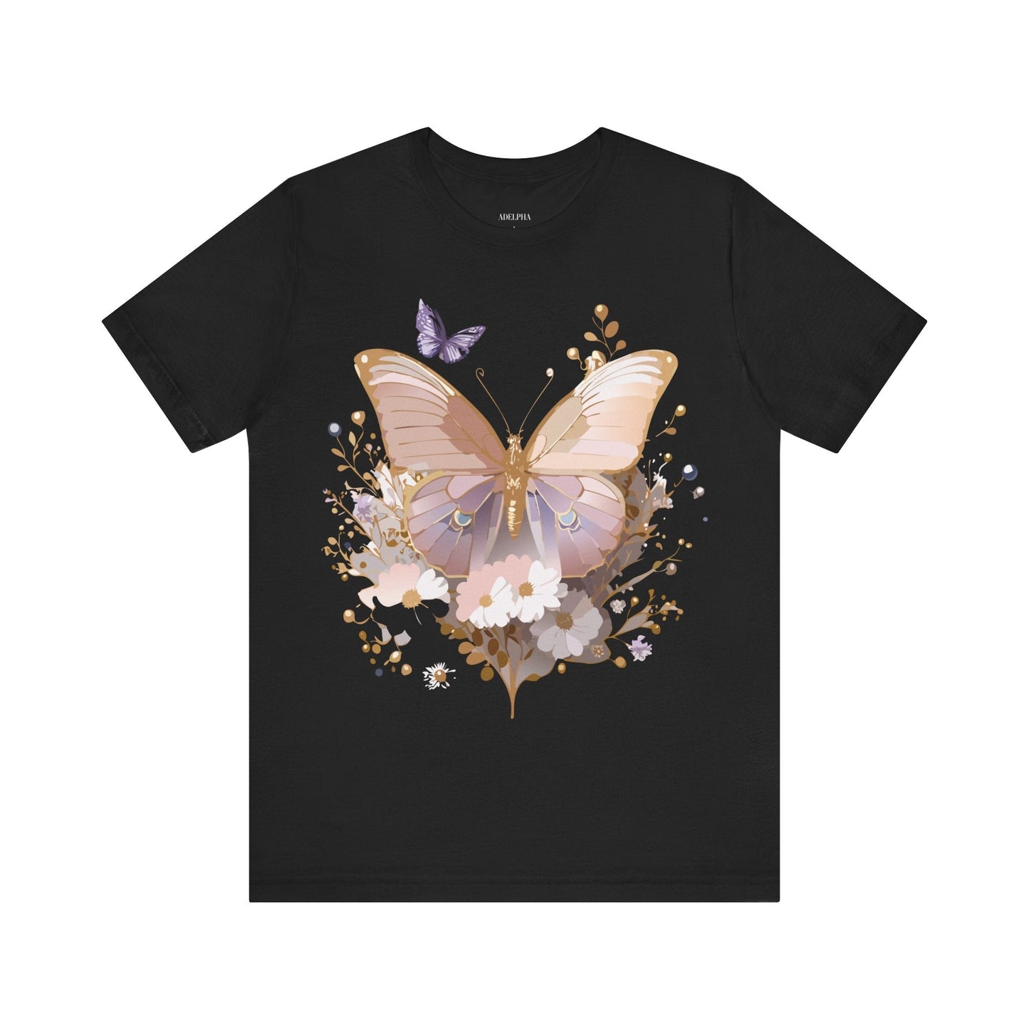 Butterfly Graphic Tee From Adelpha Unisex Short Sleeve Vintage Artwork