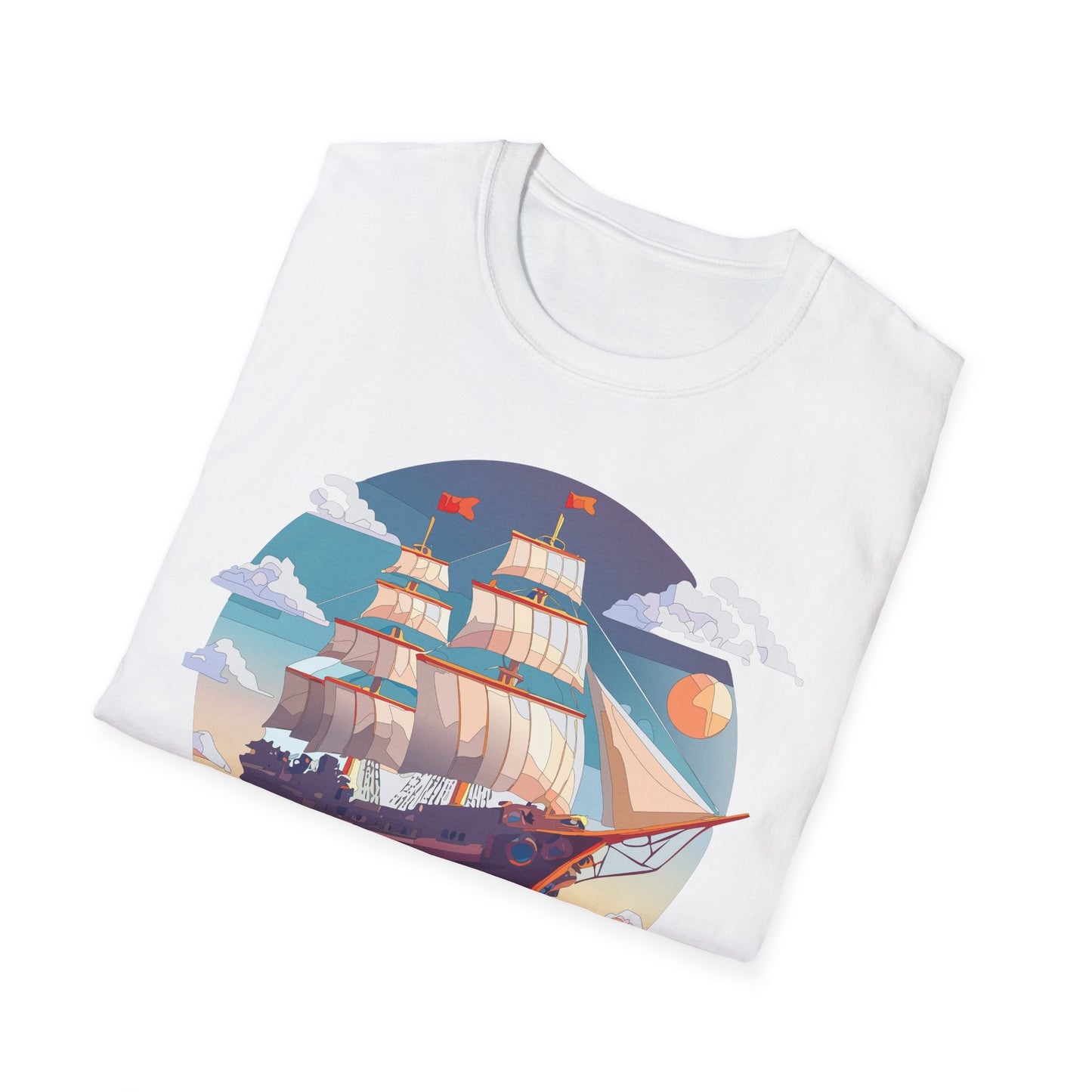 Nautical Ship T Shirts Frigate T Shirts Vessel Tee Shirt Unisex Softstyle T Shirt