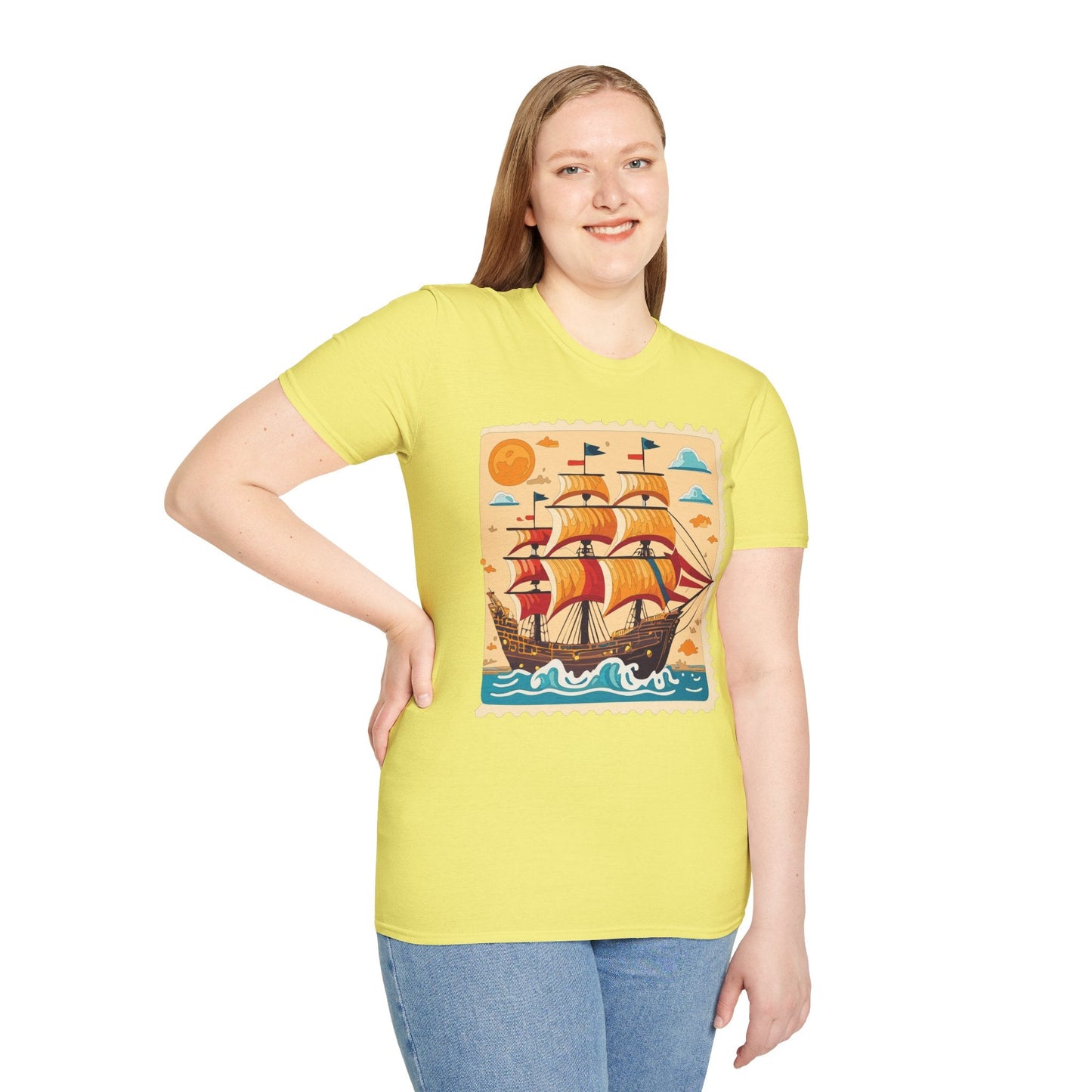 Ship T Shirts Frigate T Shirts Vessel Tee Shirt Unisex Gildan Softstyle 64000 Comfort Fit
