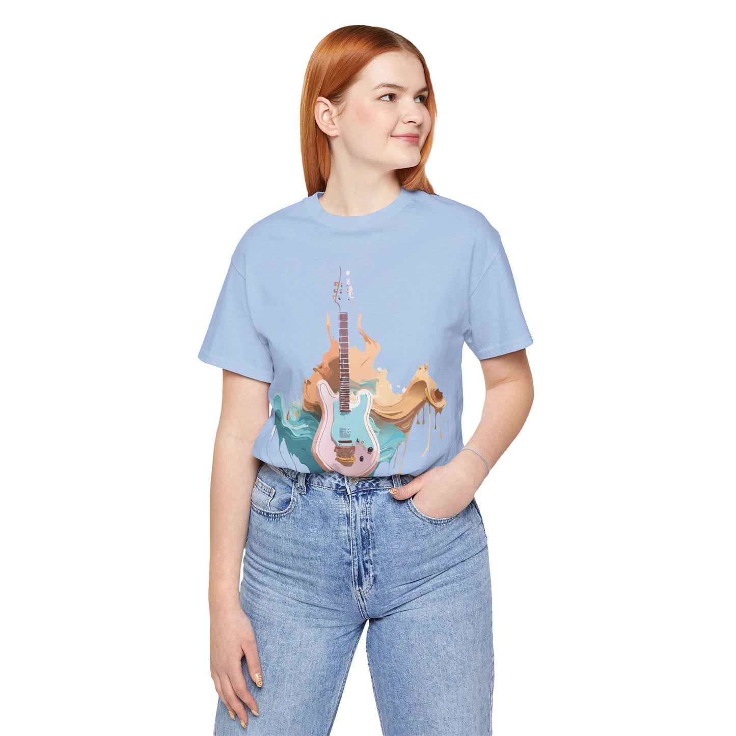 Music Graphic Unisex 100 Cotton Vintage Art with Musical Elements Tee 46