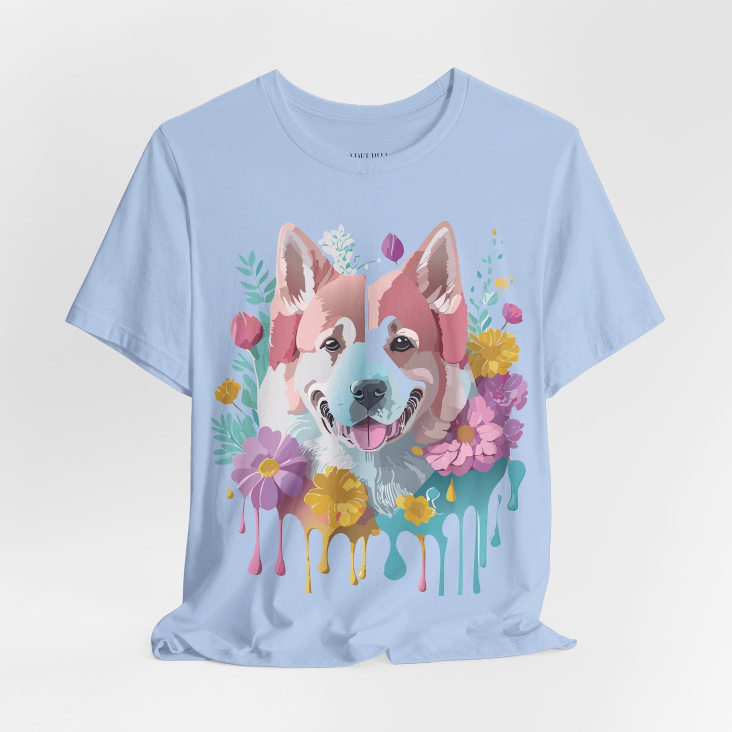 Unisex Graphic Dog Shirt Vintage Inspired Tee With Adelpha Artwork Short Sleeve Tee