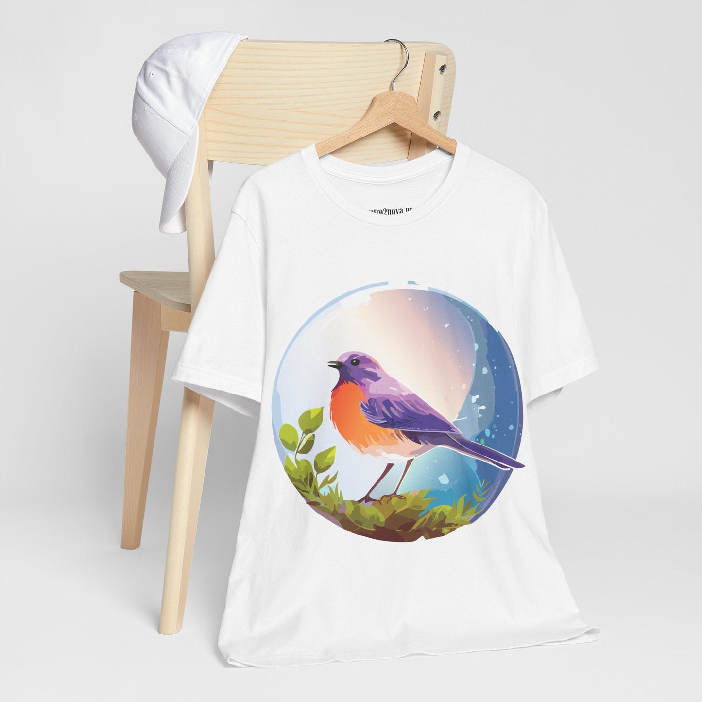 Unisex Animals And Bird Shirt Graphic Cotton T Shirt With Original Retro2Nova Art Premium Short Sleeve Tee
