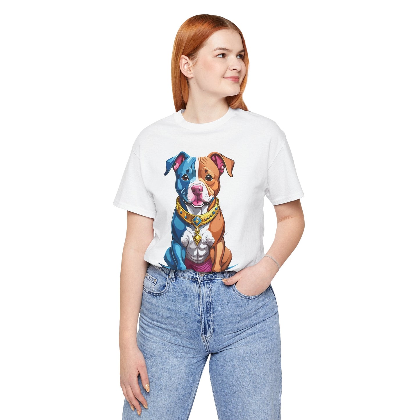 Unisex Animal Shirt Art Design Tee With Wild Animals Print Short Sleeve Jersey Tee
