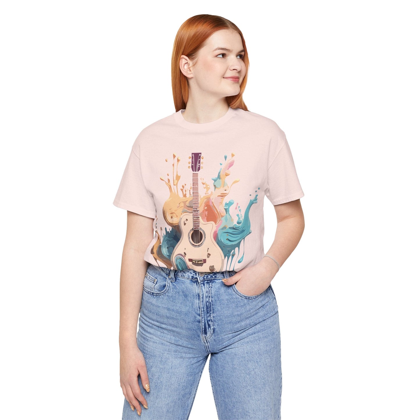 Music Graphic Unisex 100 Cotton Vintage Art with Musical Elements Tee 62
