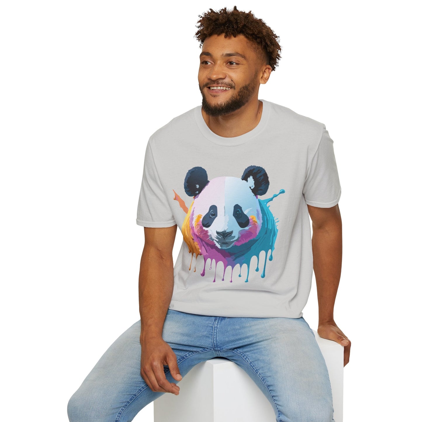 Panda Shirt Unisex T Shirt Softstyle Gildan 64000 100 Percent Ring Spun Cotton Animal Tee