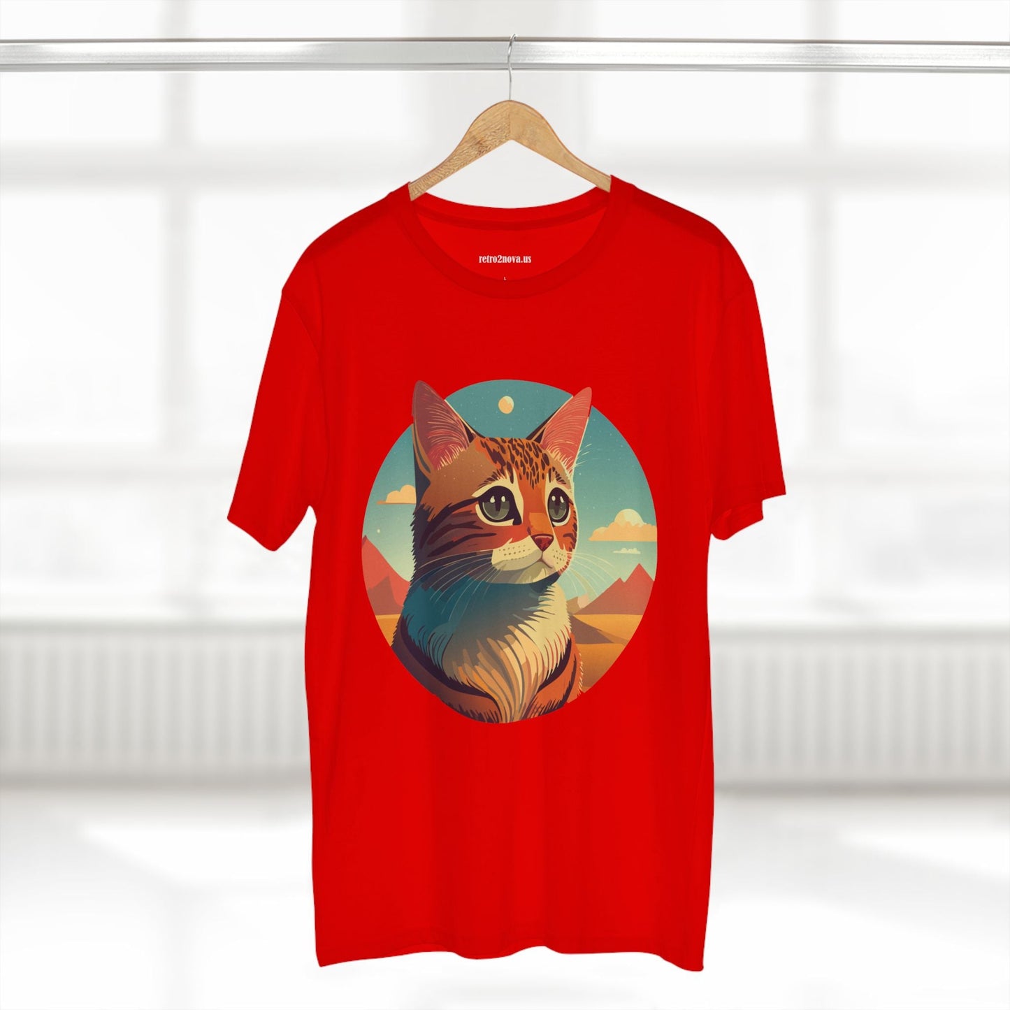 Cat Shirt Unisex Premium Cotton Tee With Original Art Design By Retro2Nova Breathable Ring Spun Cotton Soft Comfortable