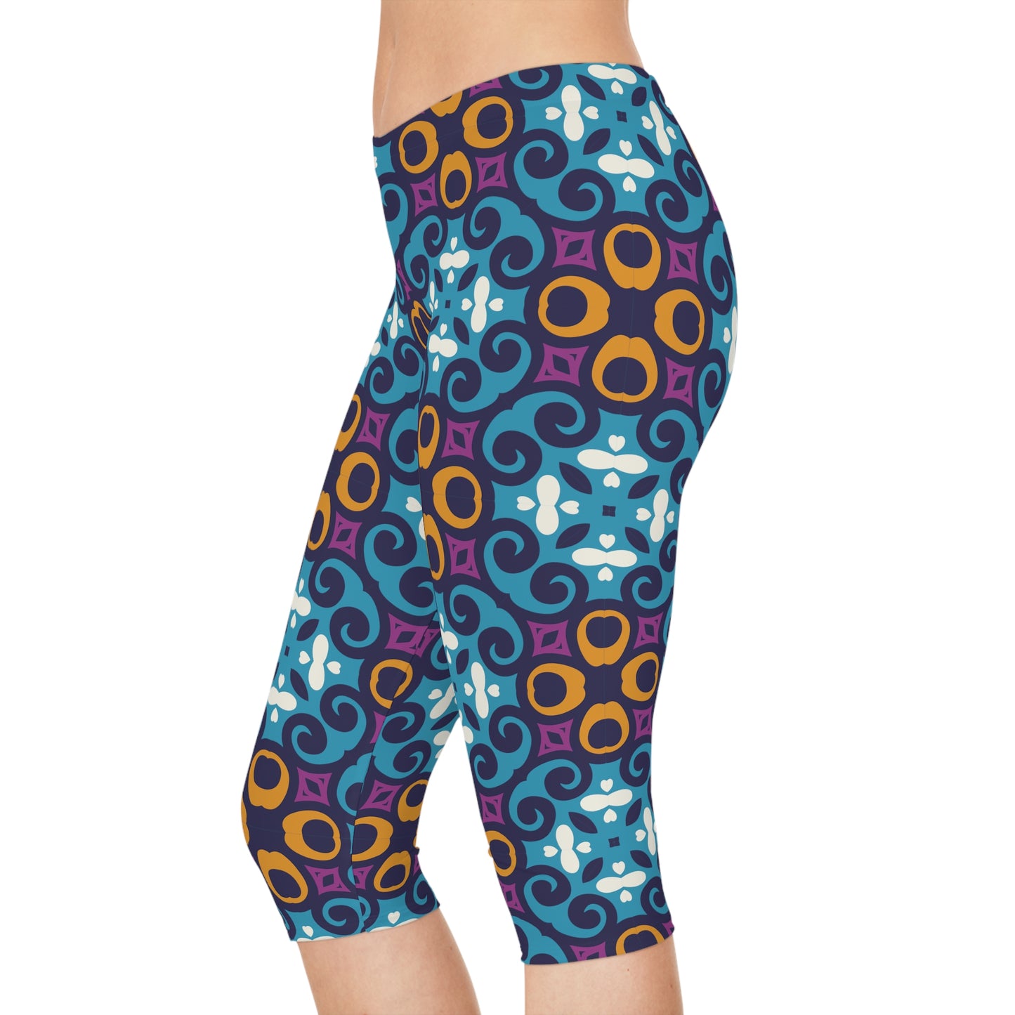 Legging capri à imprimé traditionnel