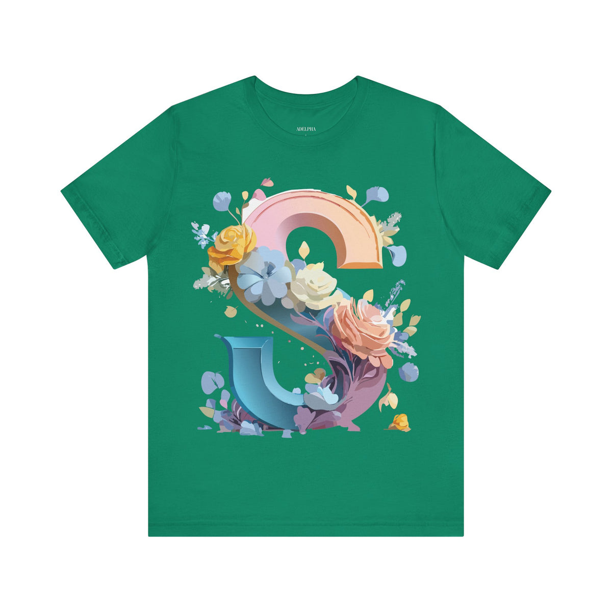 Letter S Graphic Unisex Cotton Bella+Canvas Tee with Art Letter Design