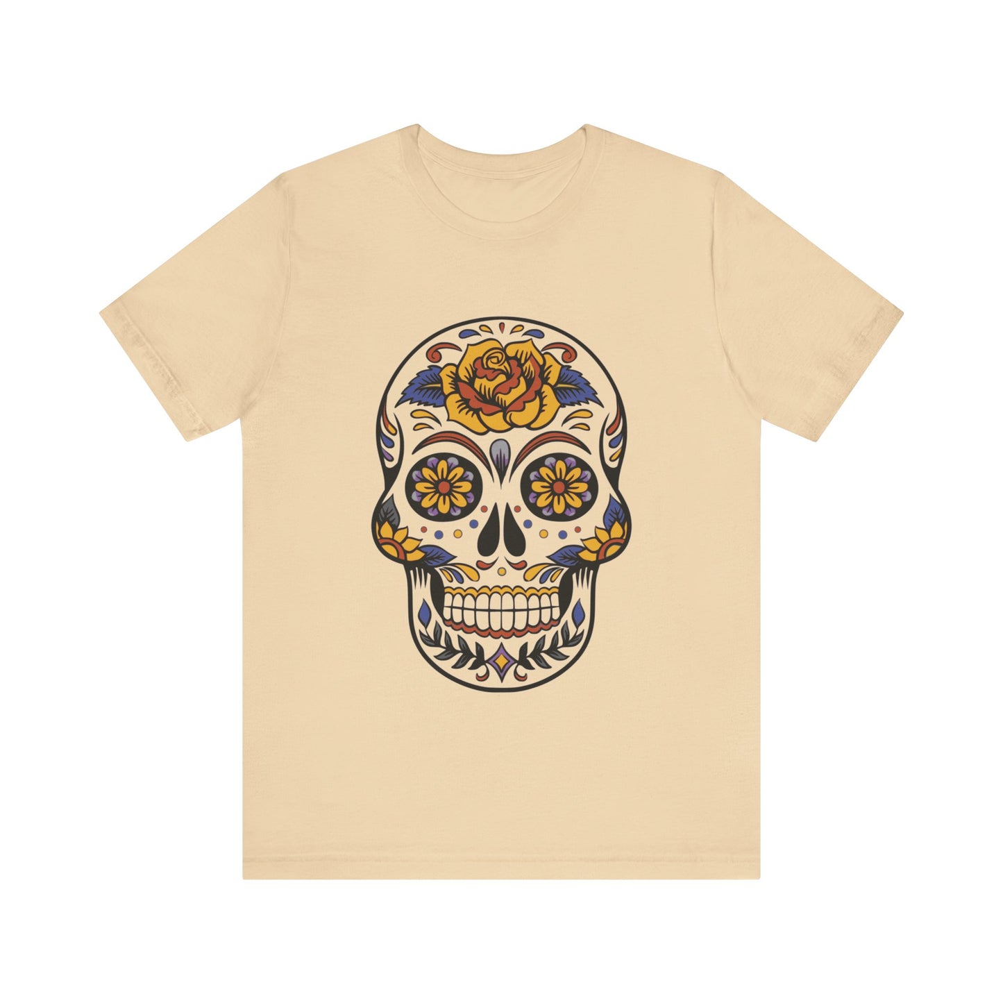 Unisex Cotton Tee Shirt with Skull