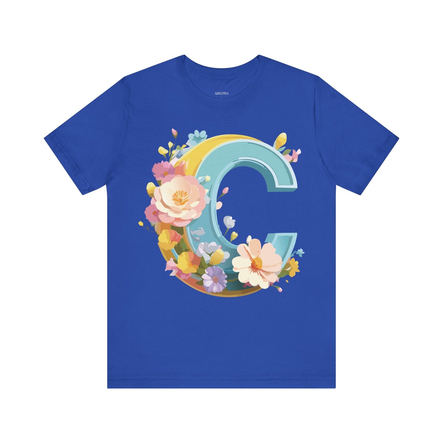 Adelpha Letter C Shirt Graphic Tee Unisex Short Sleeve Art Design Vintage Inspired Casual Wear