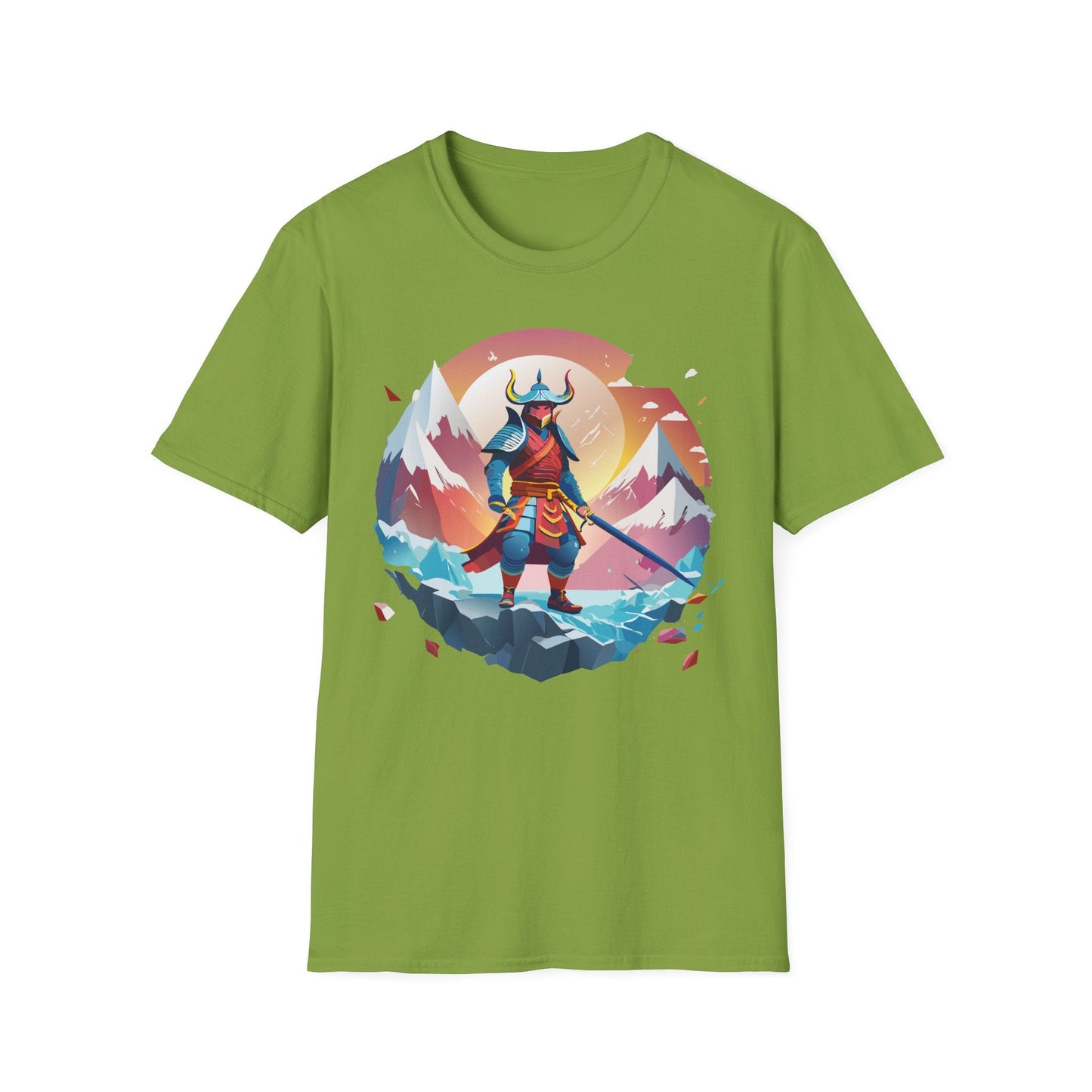 Samurai Style T Shirt Unisex Softstyle 64000 100 Percent Ring Spun Cotton Comfortable Tee