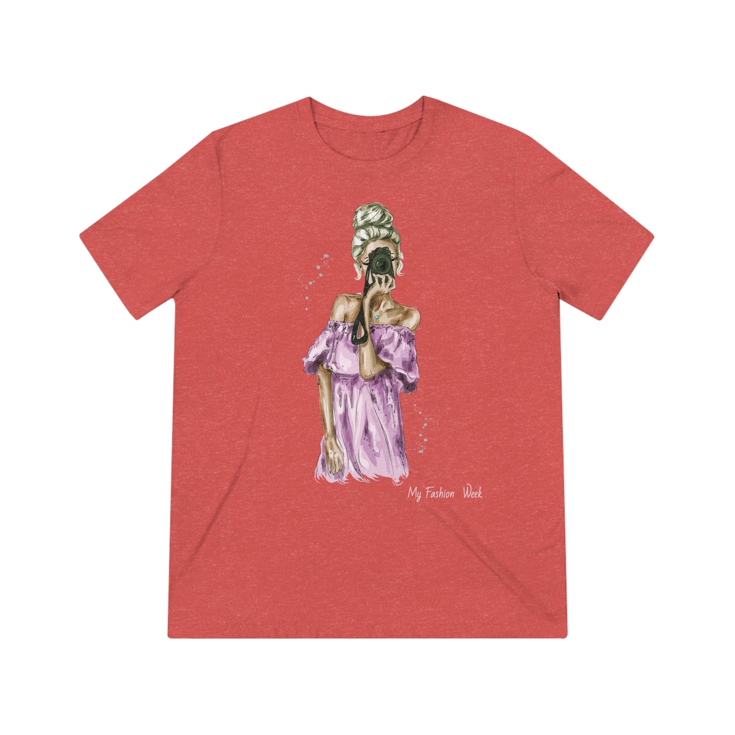 T-shirt tri-mélange avec motif artistique