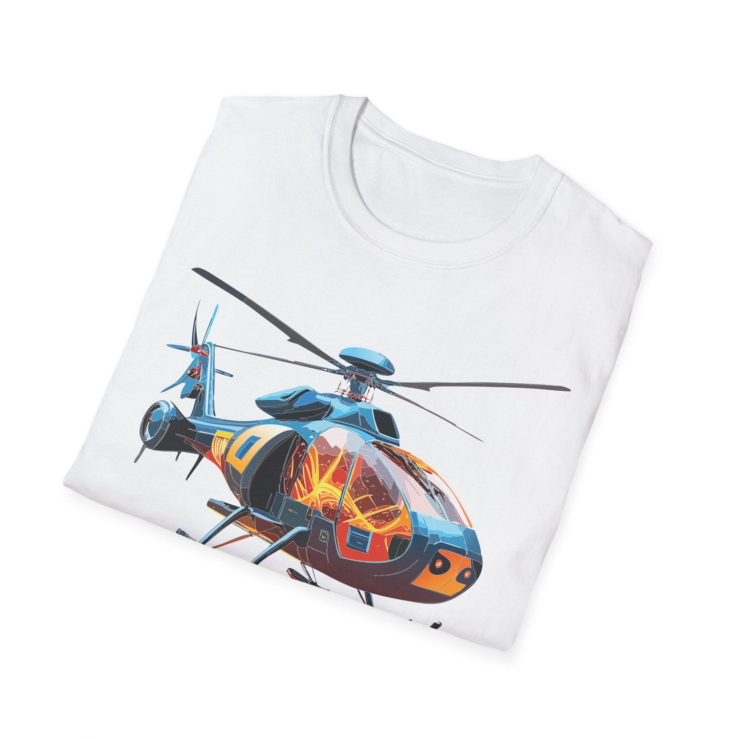 Chopper Helicopter Graphic Unisex Cotton Softstyle Short Sleeve Tee 2