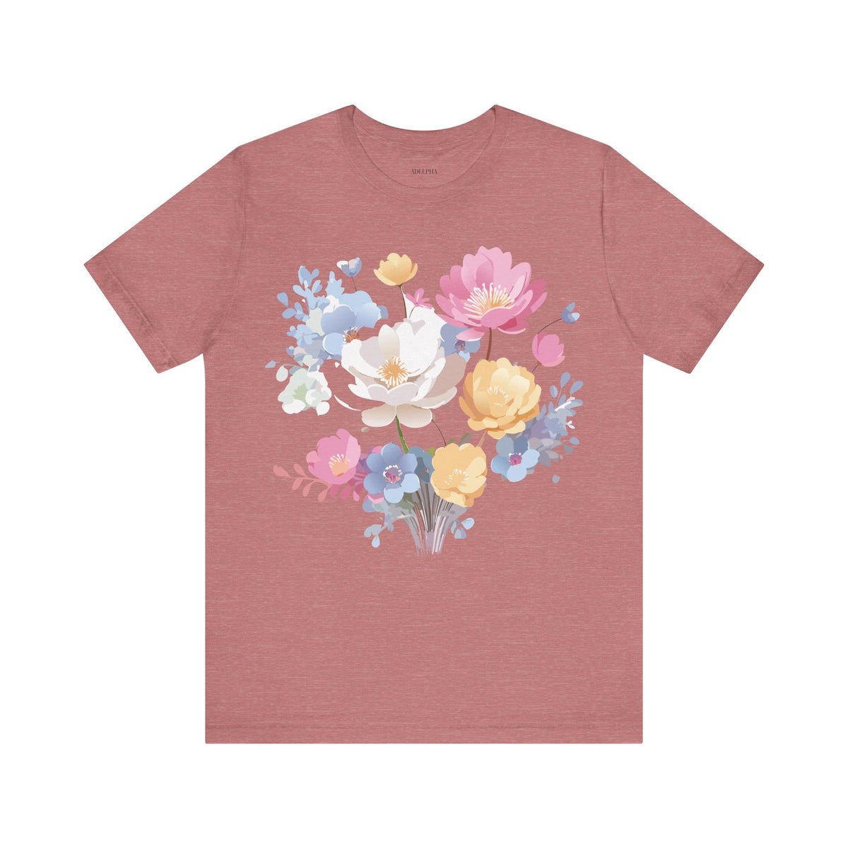 Floral Graphic Tee Shirt - Bella+Canvas Unisex 100 Cotton 46
