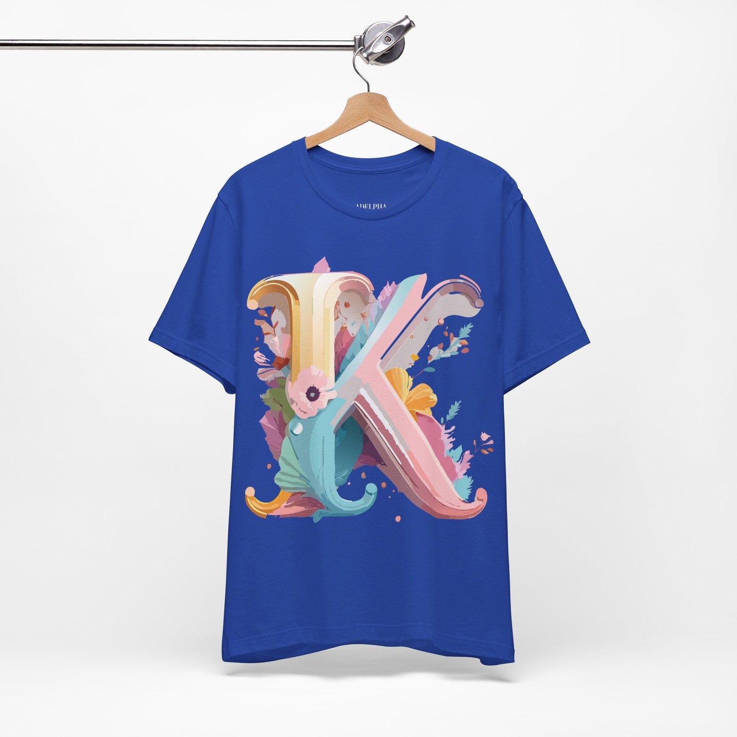 Letter K Shirt Unisex Graphic Tee With Vintage Inspired Artwork Adelpha Premium Comfort