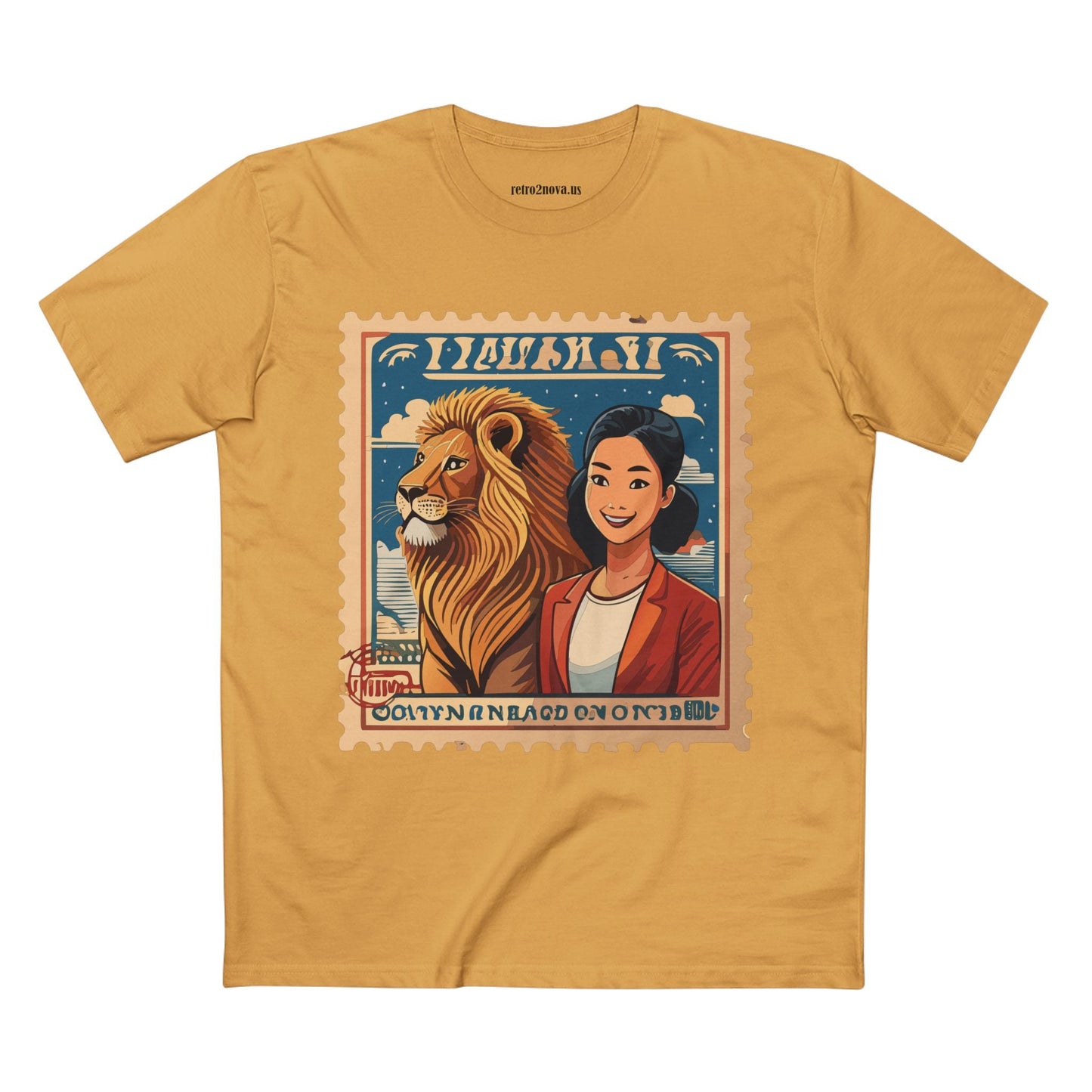 Postage Stamp Shirt PS32 Unisex Premium Cotton Tee With Original Art Design Retro2Nova