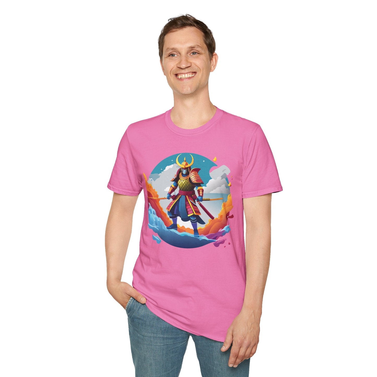 Samurai Shirt Unisex Gildan Softstyle 64000 Tee 100 Percent Ring Spun Cotton Lightweight