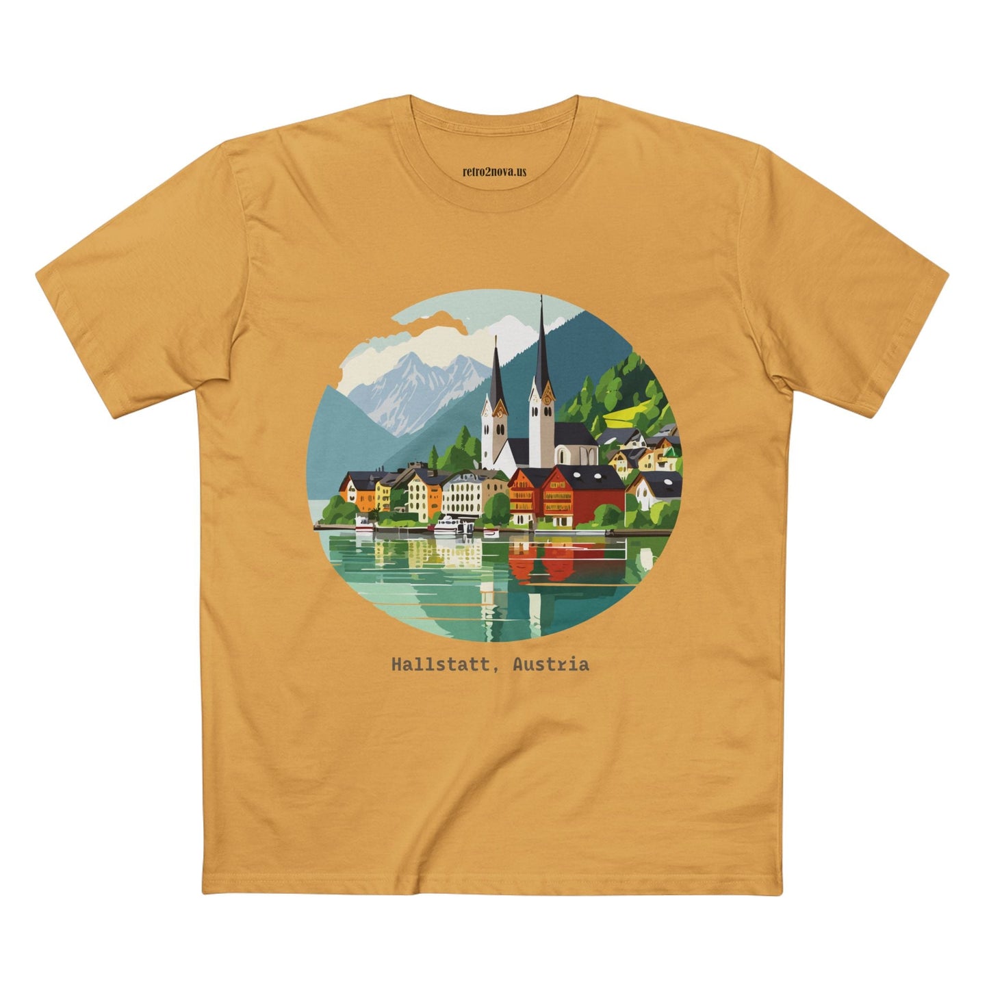 Retro2Nova Unisex Travel Shirt Austria Art Design Original Art Collection Premium Cotton Tee TT 12