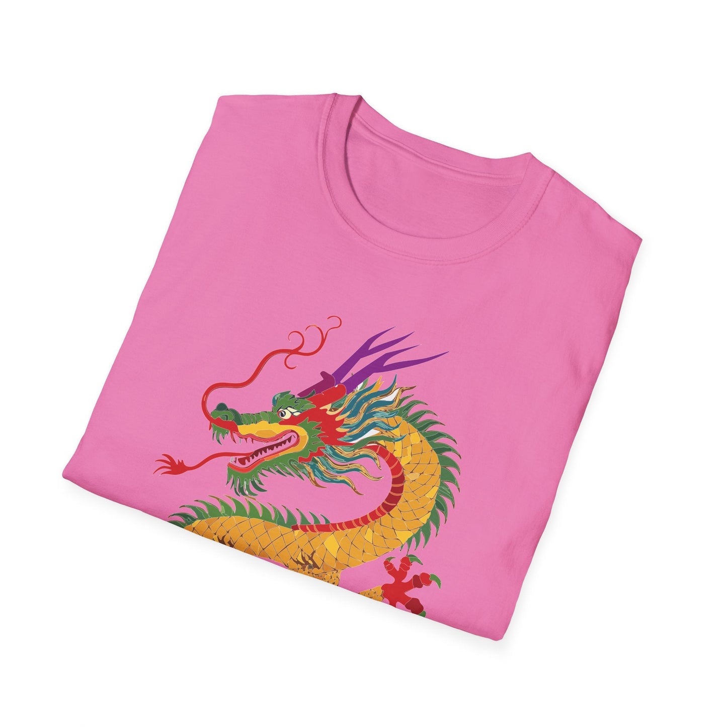 Dragon Graphic Unisex Cotton Softstyle Art Design Tee With Animals 24