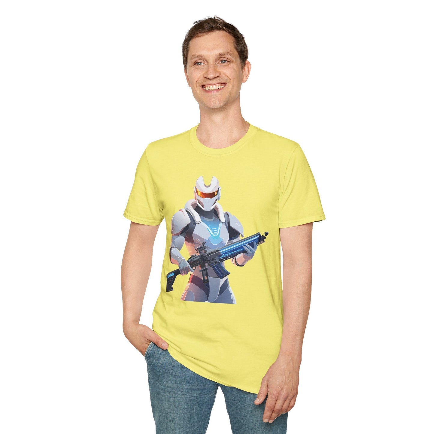 Robocop T Shirt Unisex Gildan Softstyle 64000 100 Percent Ring Spun Cotton Tee With Artwork