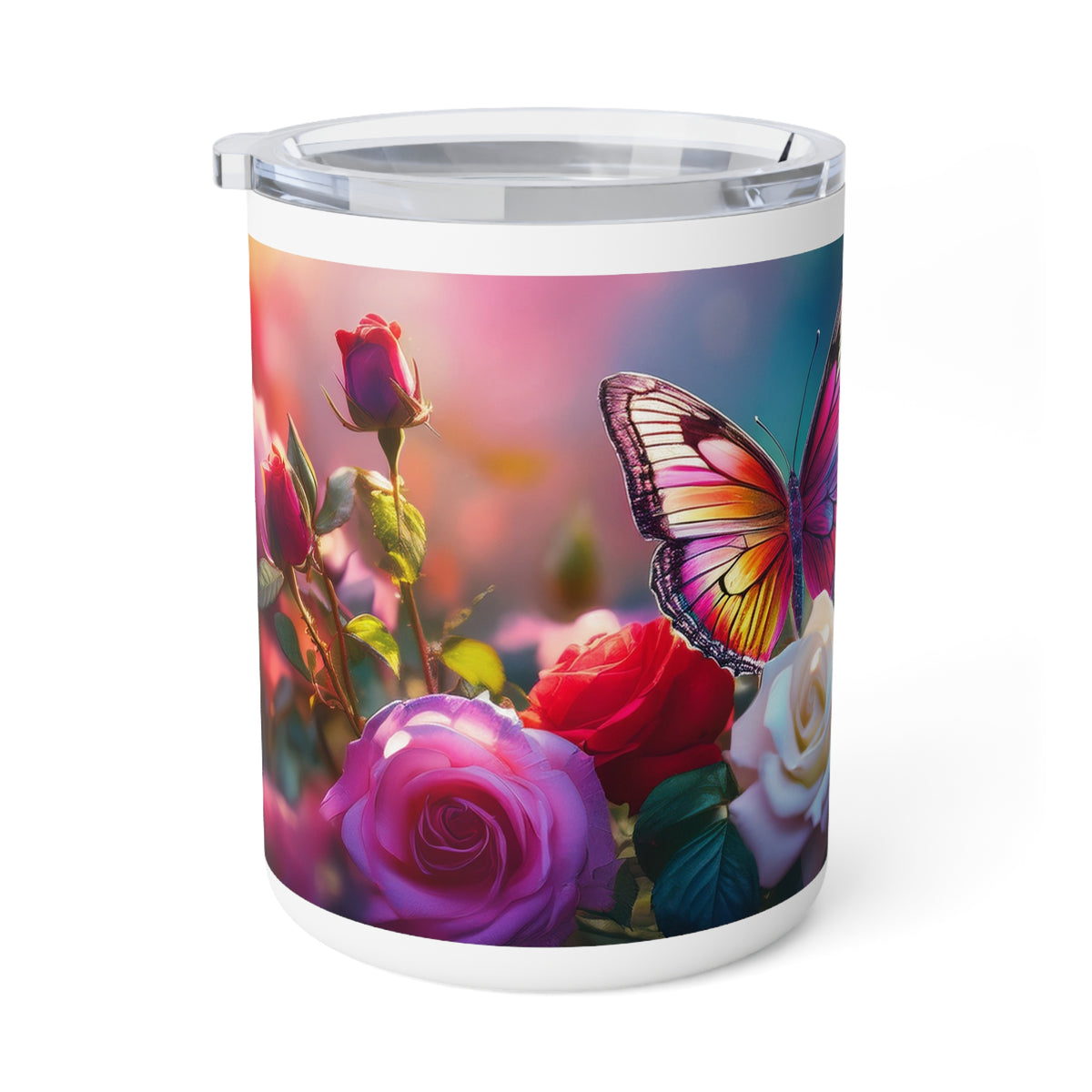 26 Art Design Insulated Coffee Mug Clear Lid 10oz Insulated Coffee Mug 10oz