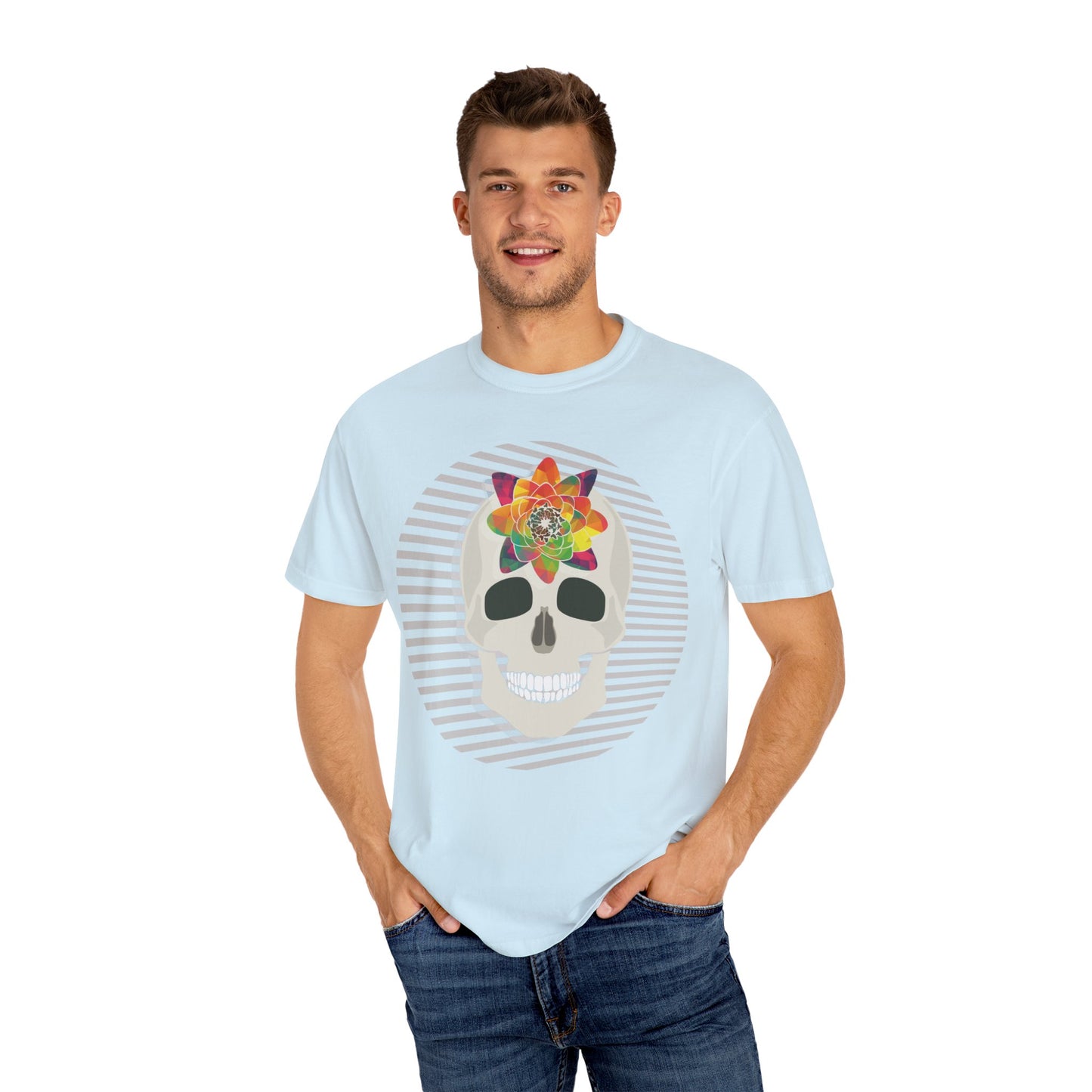 Unisex Cotton Tee Shirt with Skull