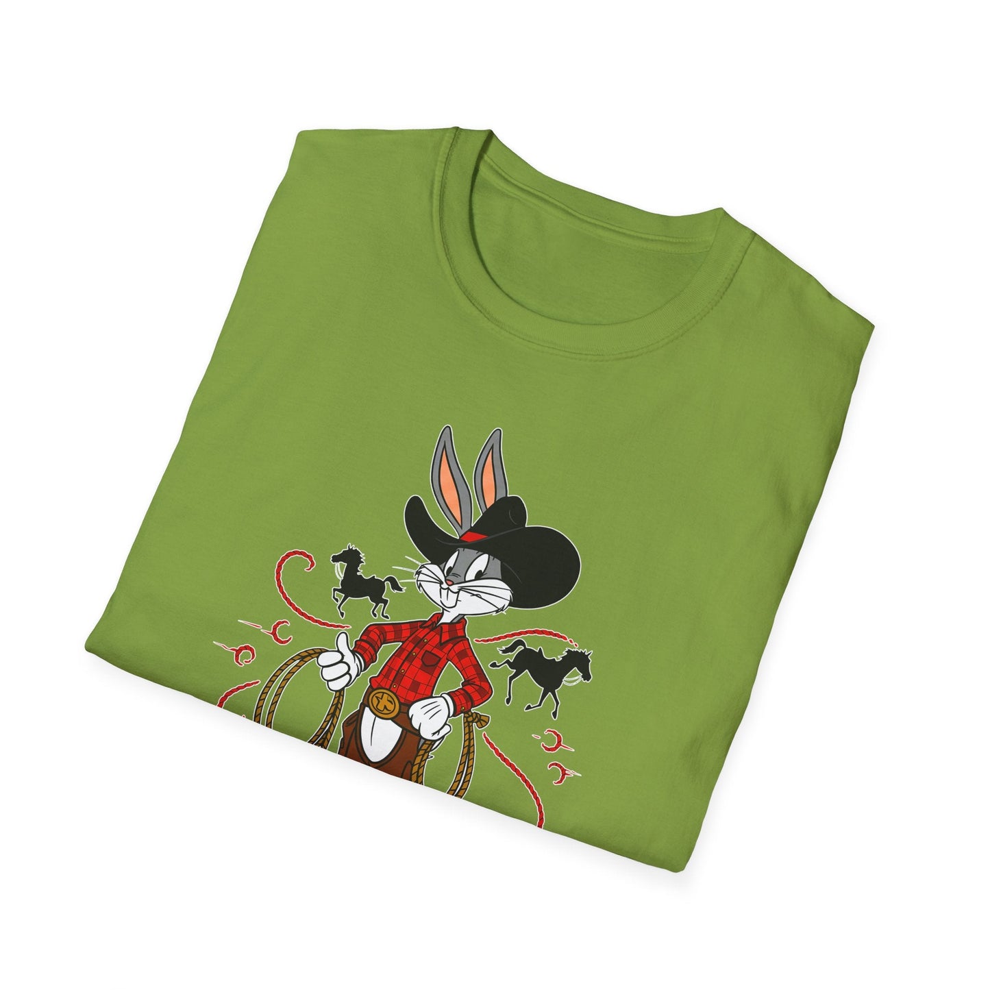 Bugs Bunny Unisex T Shirt Cartoon Design Graphic Tee Gildan Softstyle 64000 Artwork